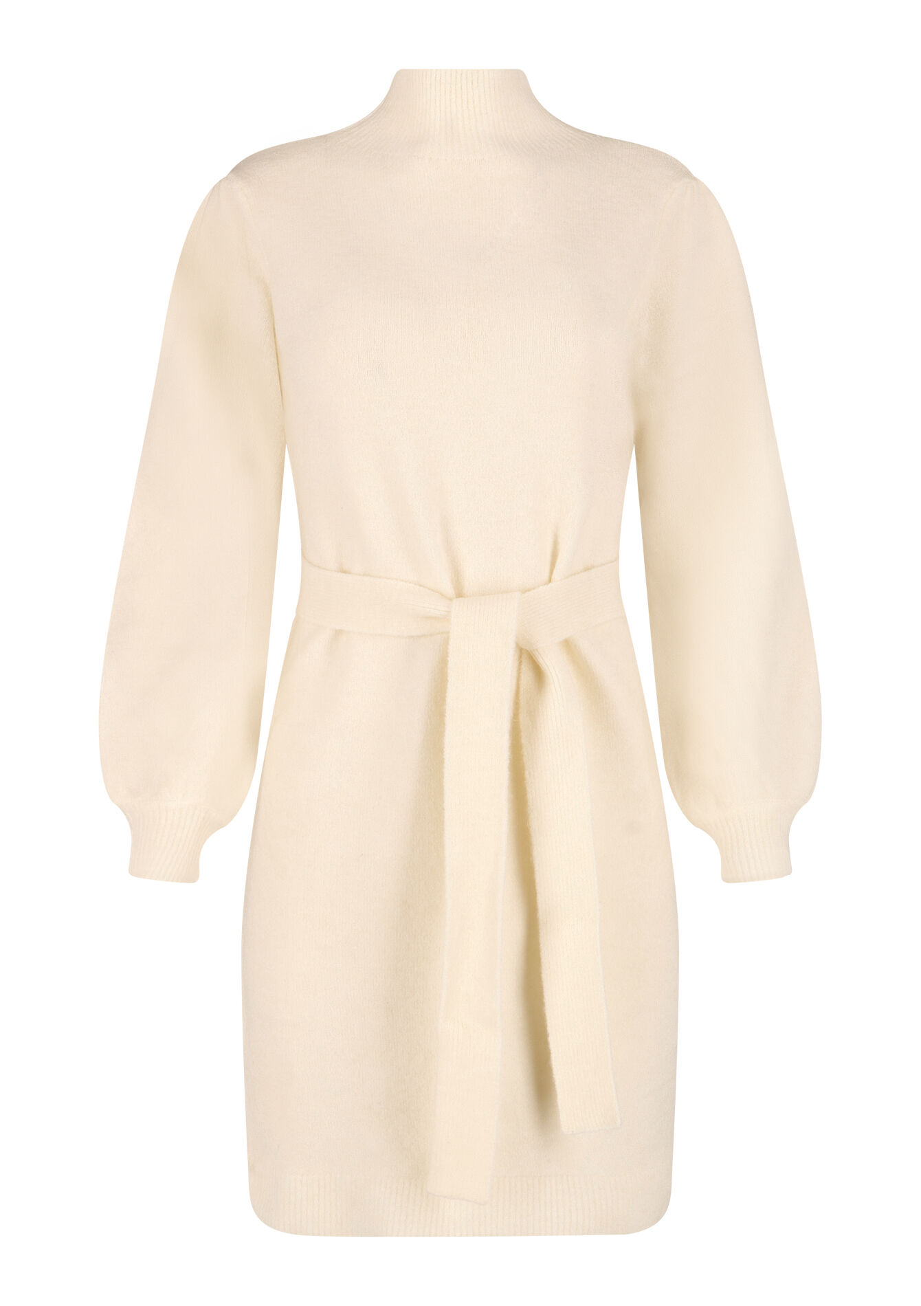 Pullover dress with turtleneck, Pullover dress with turtleneck - VANILLA WHITE - 08601933_1013