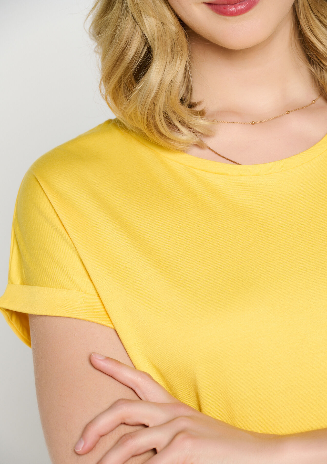 Basic T-shirt - OCHER HONEY - 02301308_5112