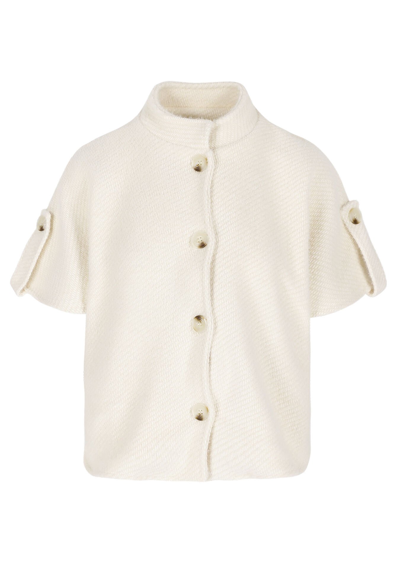 Soft short-sleeve jacket - VANILLA WHITE - 09101177_1013