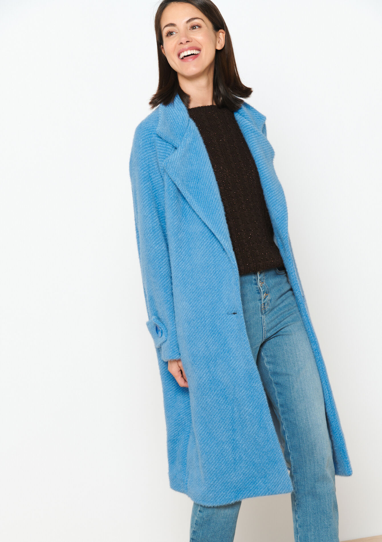 Zachte oversized jas, Zachte oversized jas - BLUE PASTEL - 23000632_3003