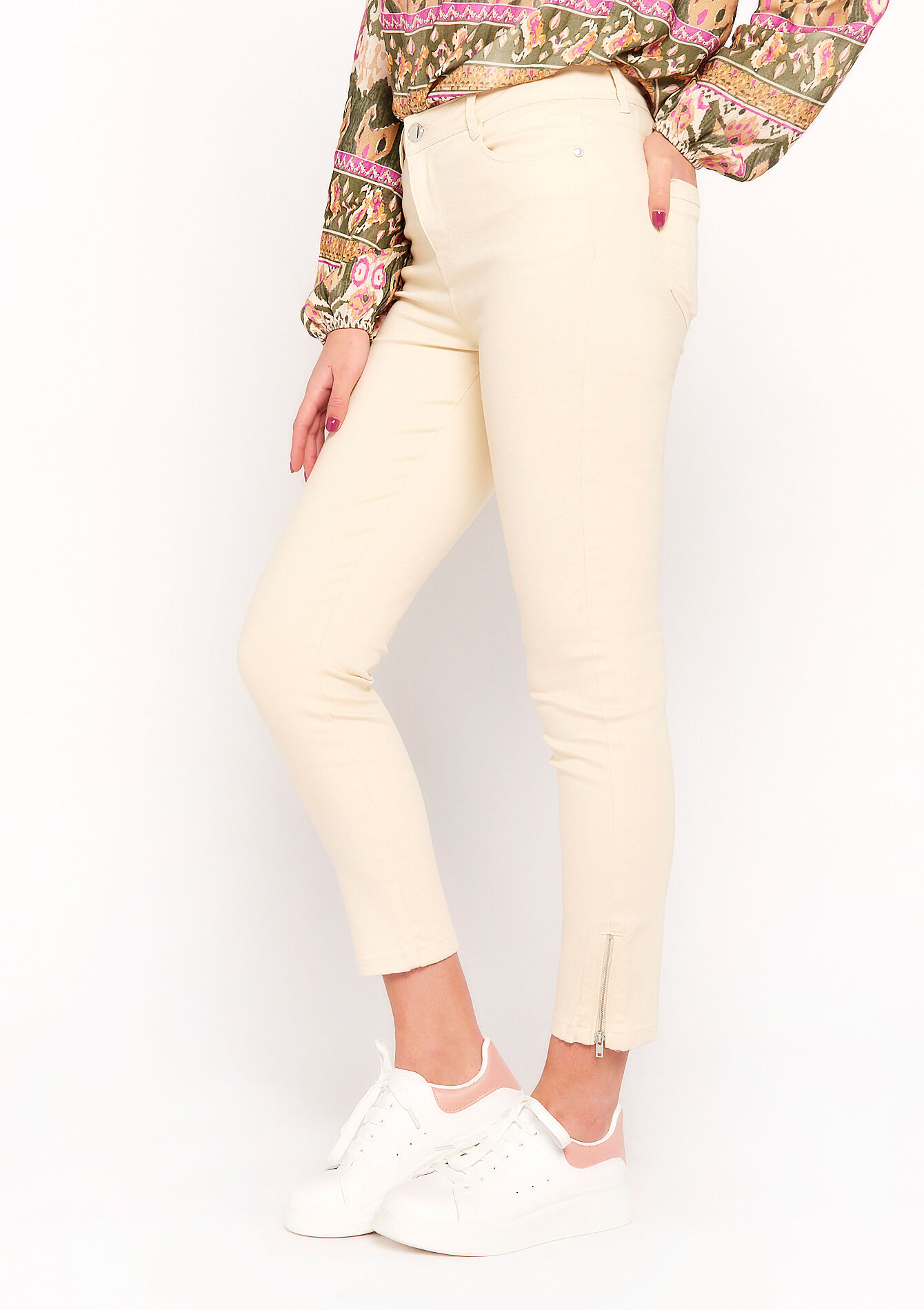Slim fit broek, Slim fit broek - LIGHT BEIGE - 06004299_13