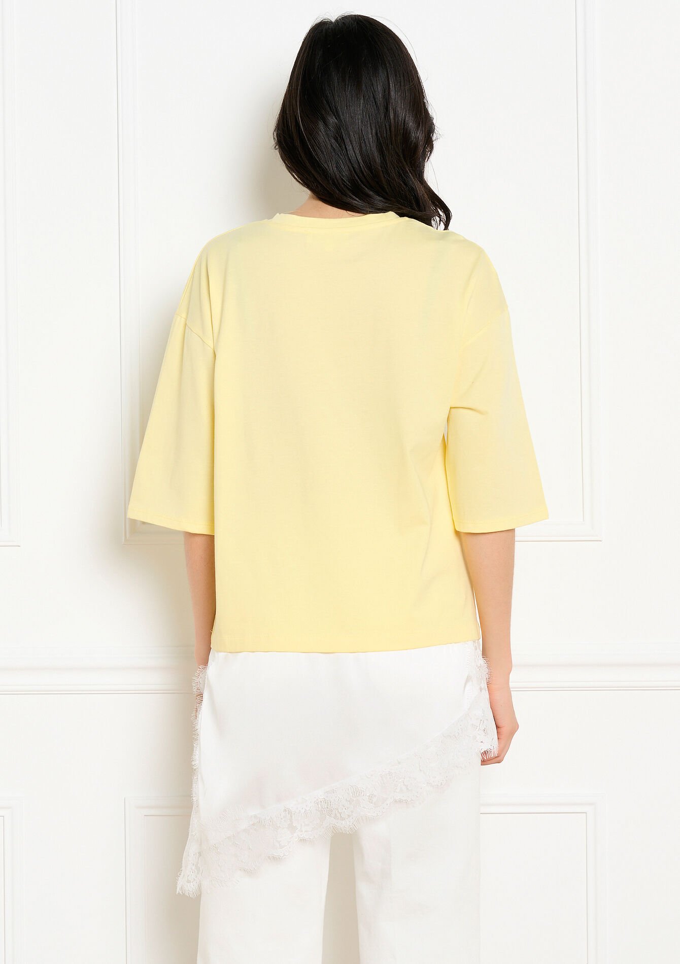 T-shirt asymétrique, T-shirt asymétrique - YELLOW PASTEL - 02302036_5004