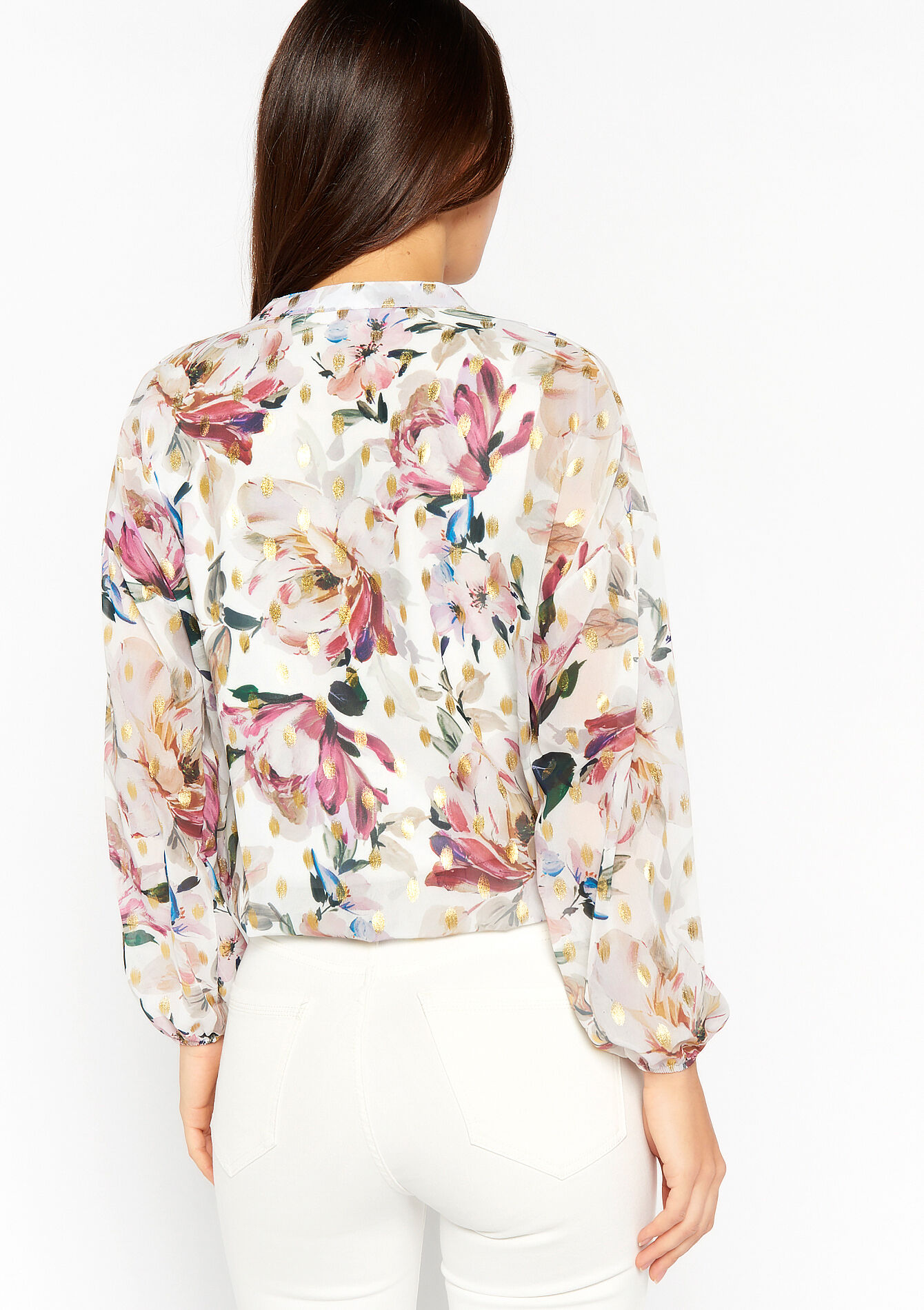 Blouse with abstract print - OFFWHITE - 05702136_1001