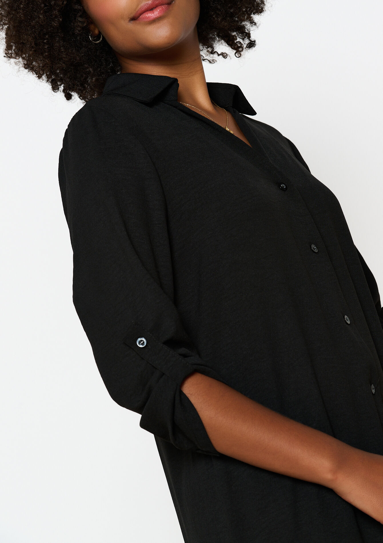 Midi hemdjurk - BLACK - 08103874_1119