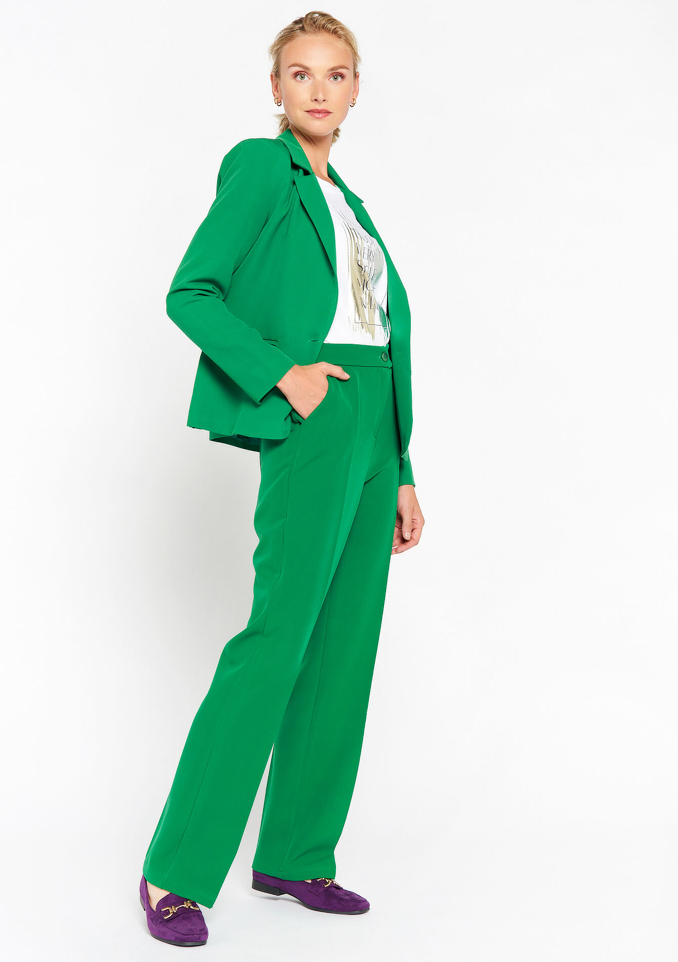 Suiting trousers - GREEN APPLE - 06100560_1783