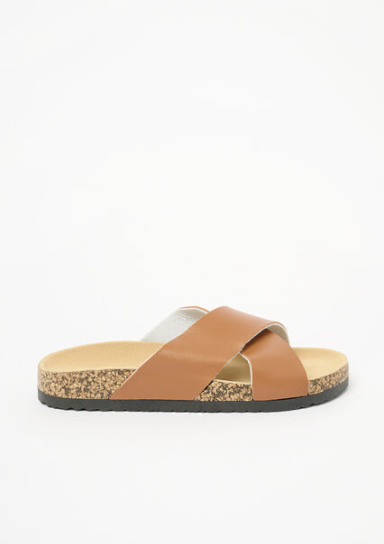 Sandals imitation leather - CAMEL - 13000752_950