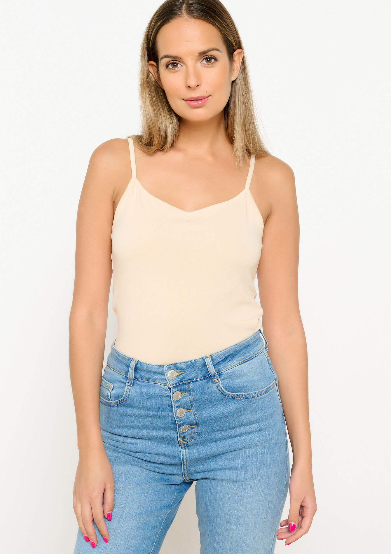Top met spaghetti-bandjes, Top met spaghetti-bandjes - LT BEIGE - 02200377_2527