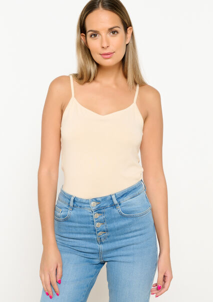 Top with spaghetti straps - LT BEIGE - 02200377_2527
