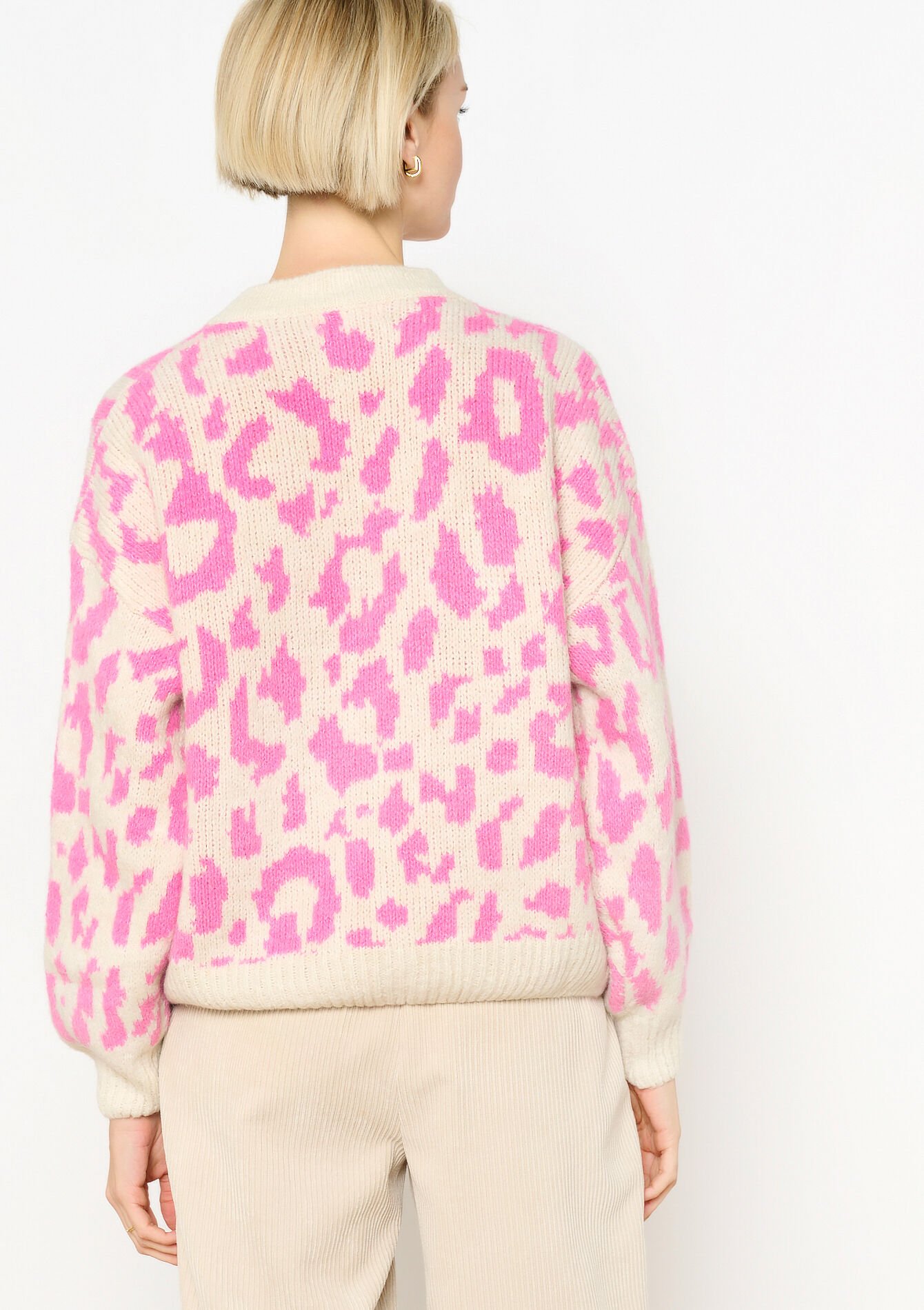 Pull à imprimé léopard, Pull à imprimé léopard - ECRU PEACH - 04006797_2564