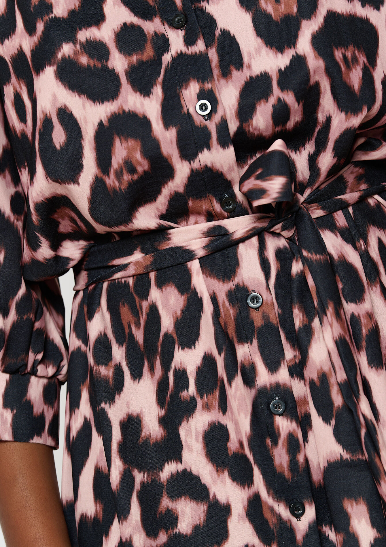 Robe-chemise à imprimé léopard, Robe-chemise à imprimé léopard - CAMEL CINNAMON - 08103827_3835
