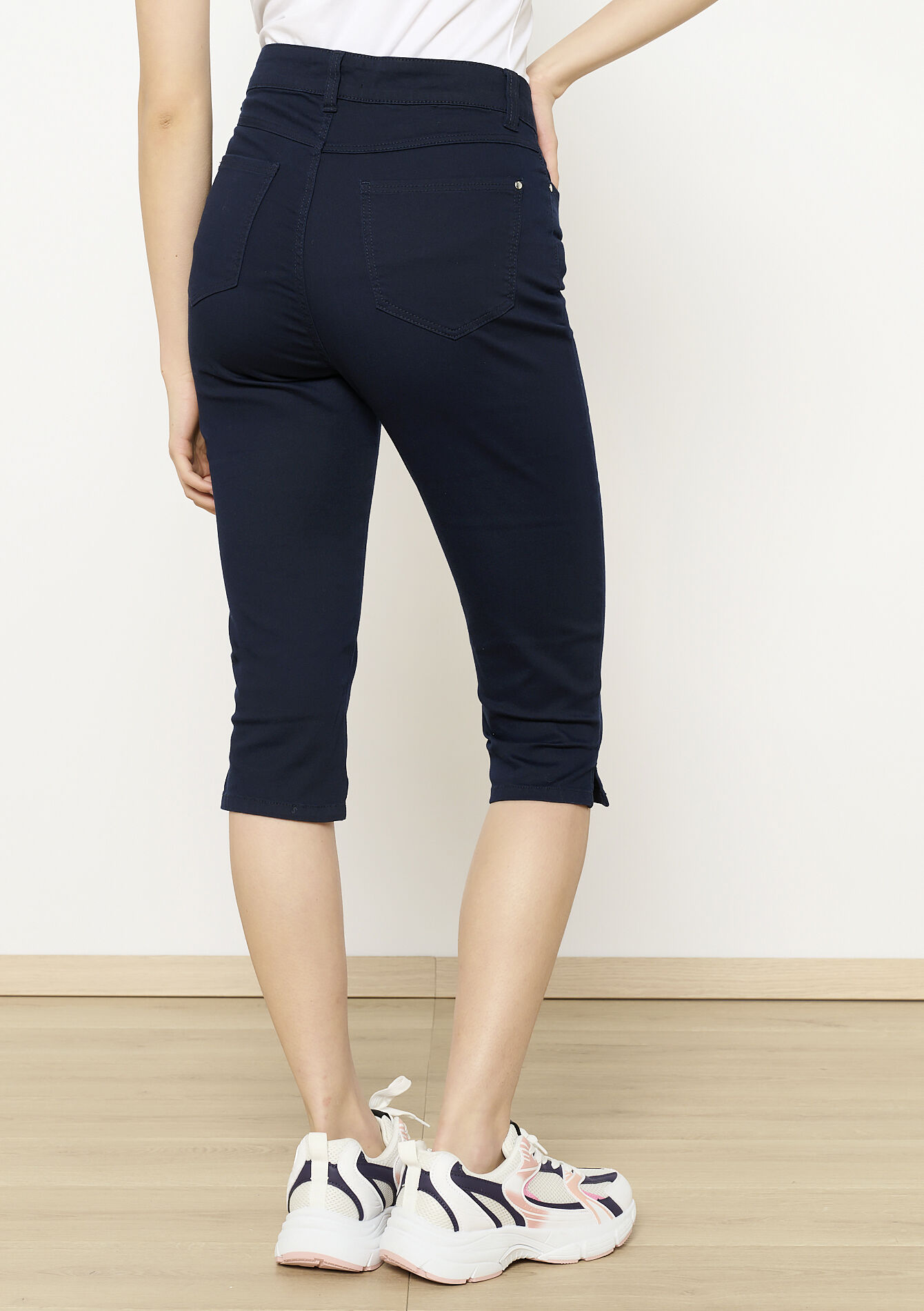 Slim fit capribroek - NAVY BASIC - 06004554_2723