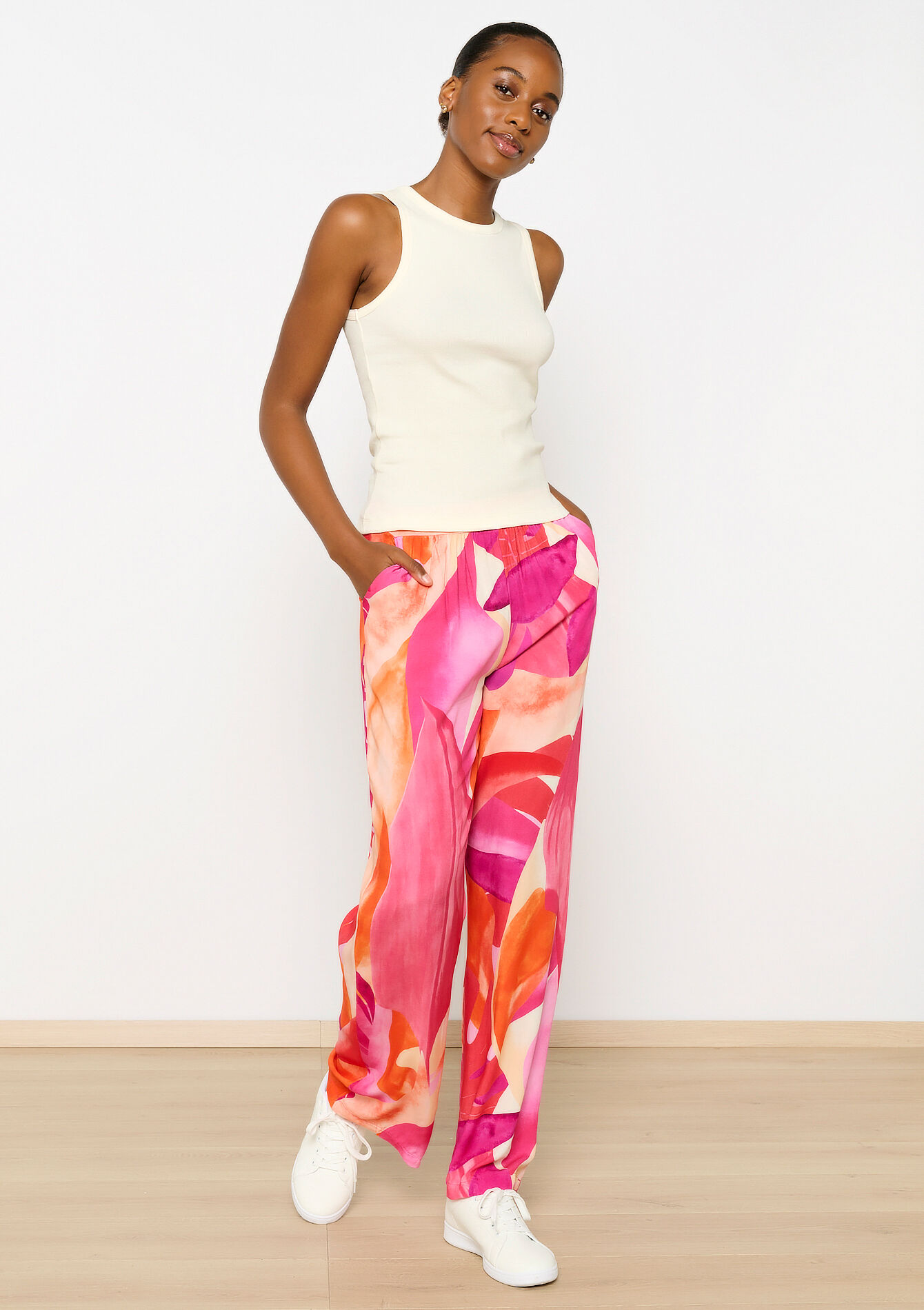 Ribbed tank top, Ribbed tank top - OFFWHITE - 02200390_1001