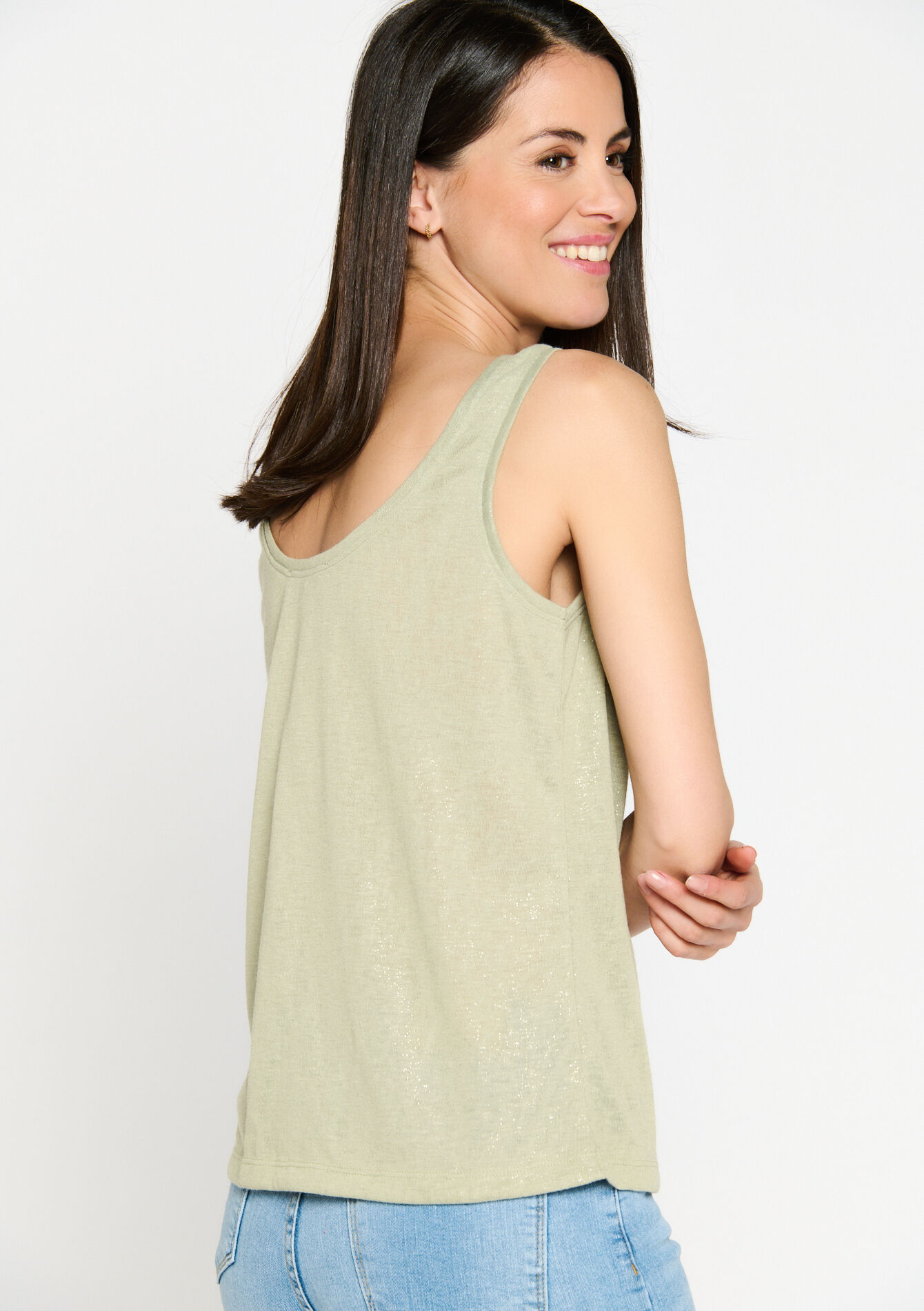 Top with round neck, Top with round neck - KHAKI MINT - 02200335
