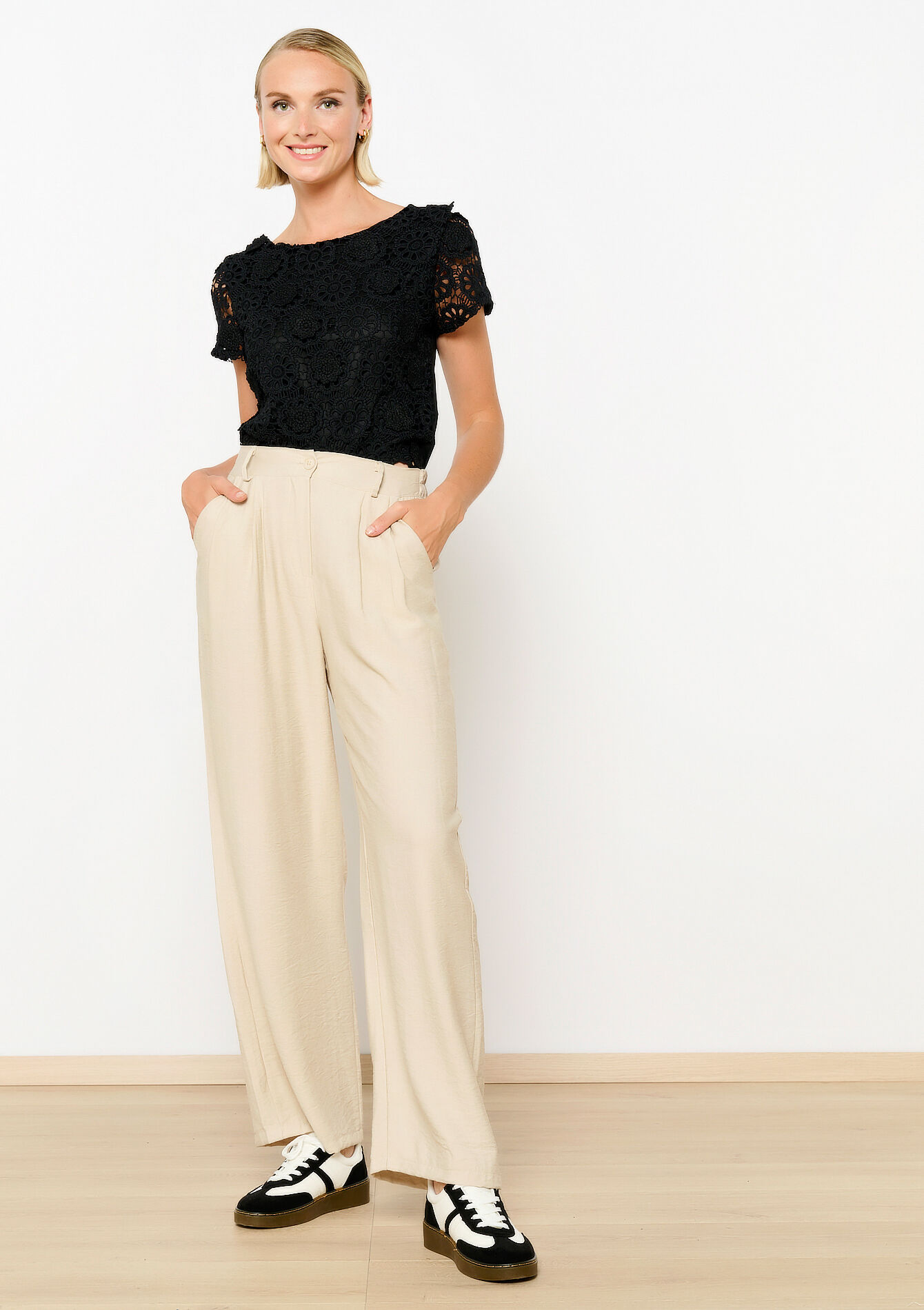 Wijde broek, Wijde broek - LT BEIGE - 06600887_2527