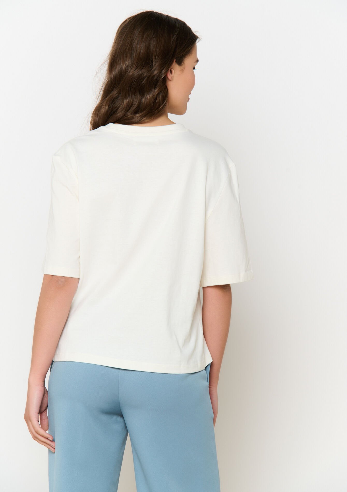 Jersey t-shirt - VANILLA WHITE - 02301709_1013