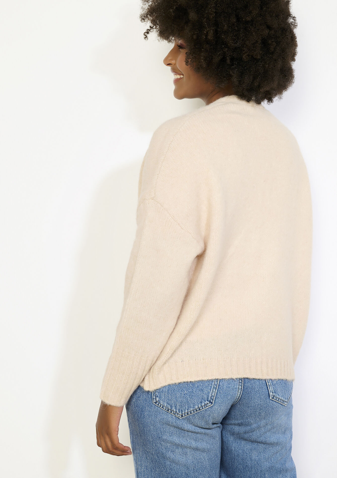 Gilet en maille duveteuse, Gilet en maille duveteuse - VANILLA WHITE - 04101313_1013