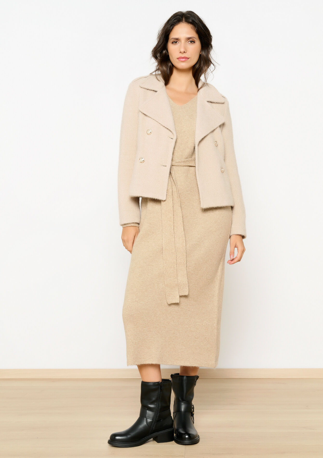 Short soft jacket, Short soft jacket - LT BEIGE - 09100971_2527