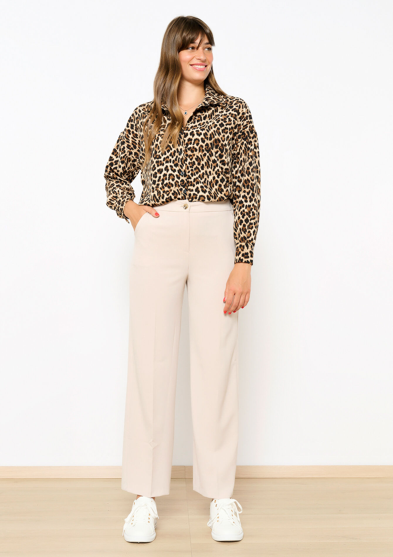 Wijde broek, Wijde broek - LT BEIGE - 06100652_2527