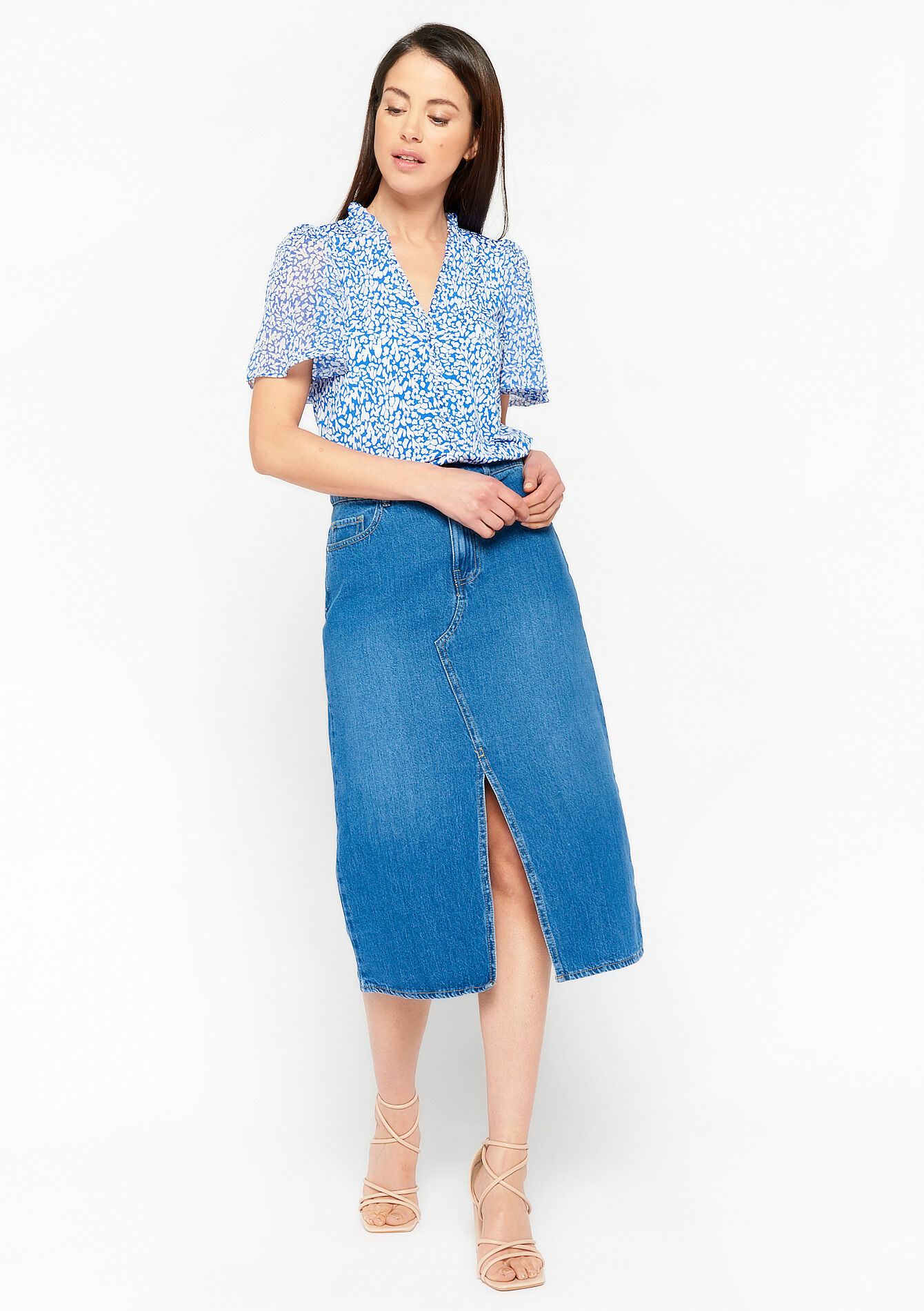 T-shirt with print - BLUE DENIM - 02301366_1638