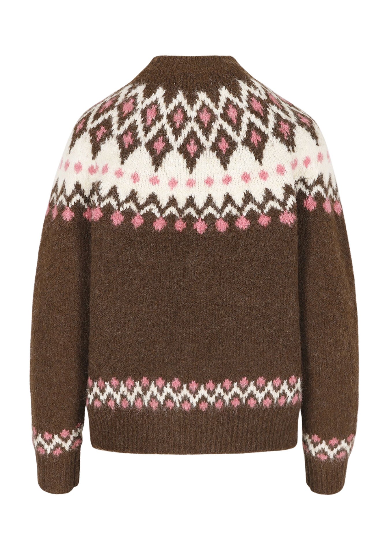 Pull jacquard doux, Pull jacquard doux - BROWN DARK CHOCOLATE - 04007145_3720