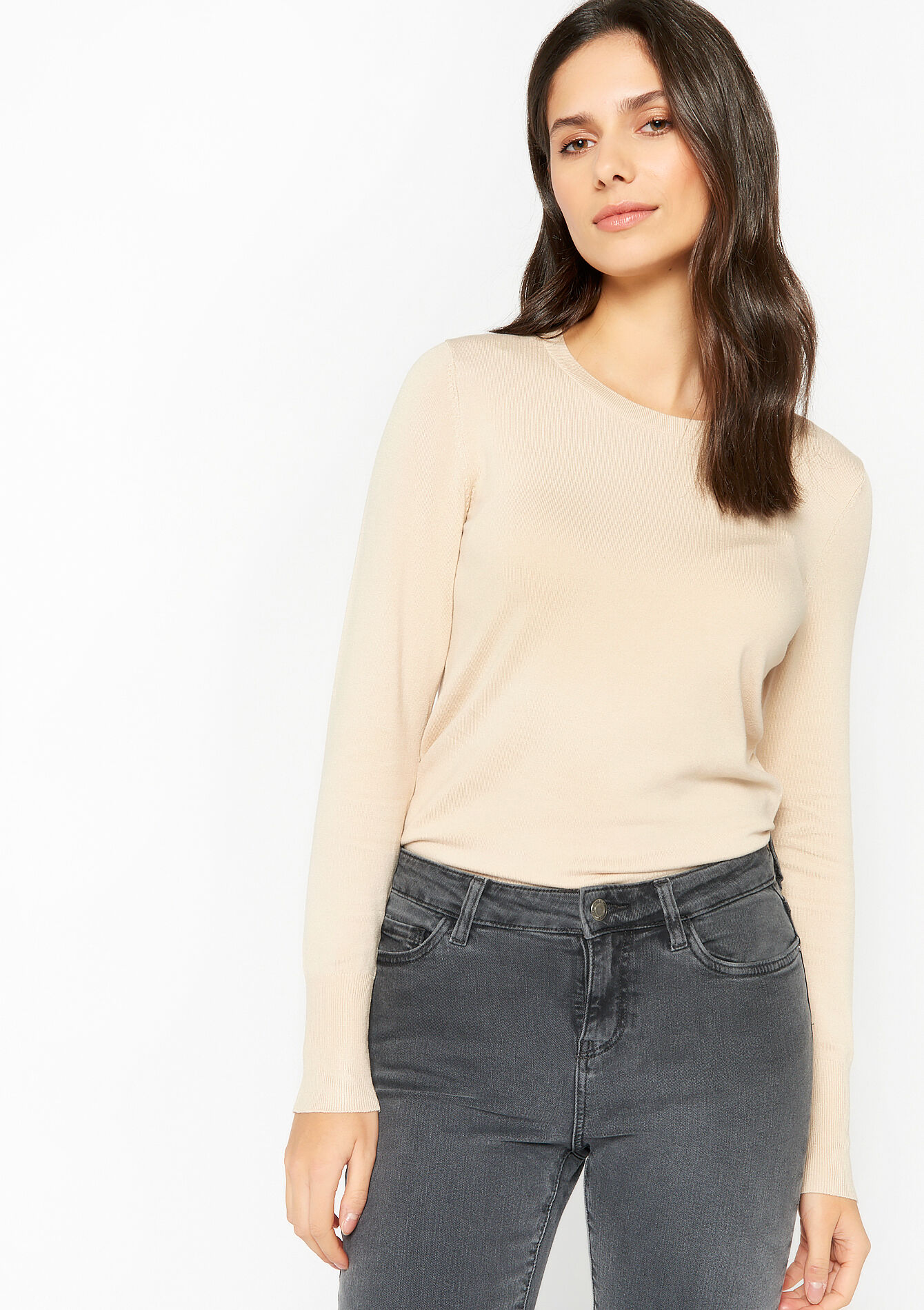 Pull en maille fine, Pull en maille fine - LT BEIGE - 04005940_2527