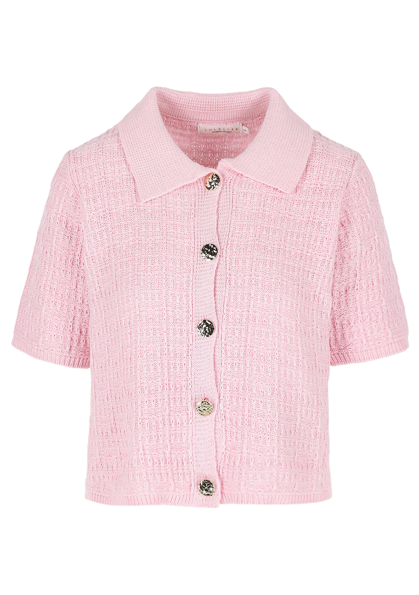 Gebreide top met knopen , Gebreide top met knopen - LT PINK - 02301908_2515