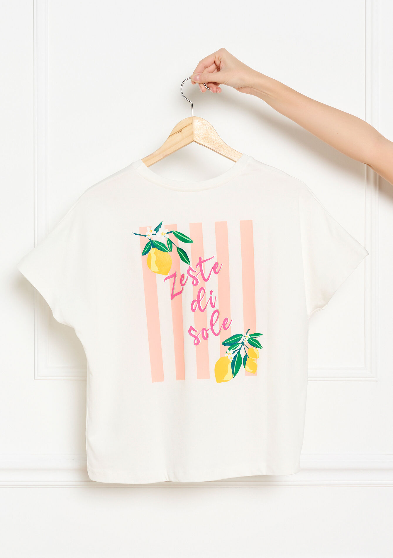 T-shirt met retroprints, , back