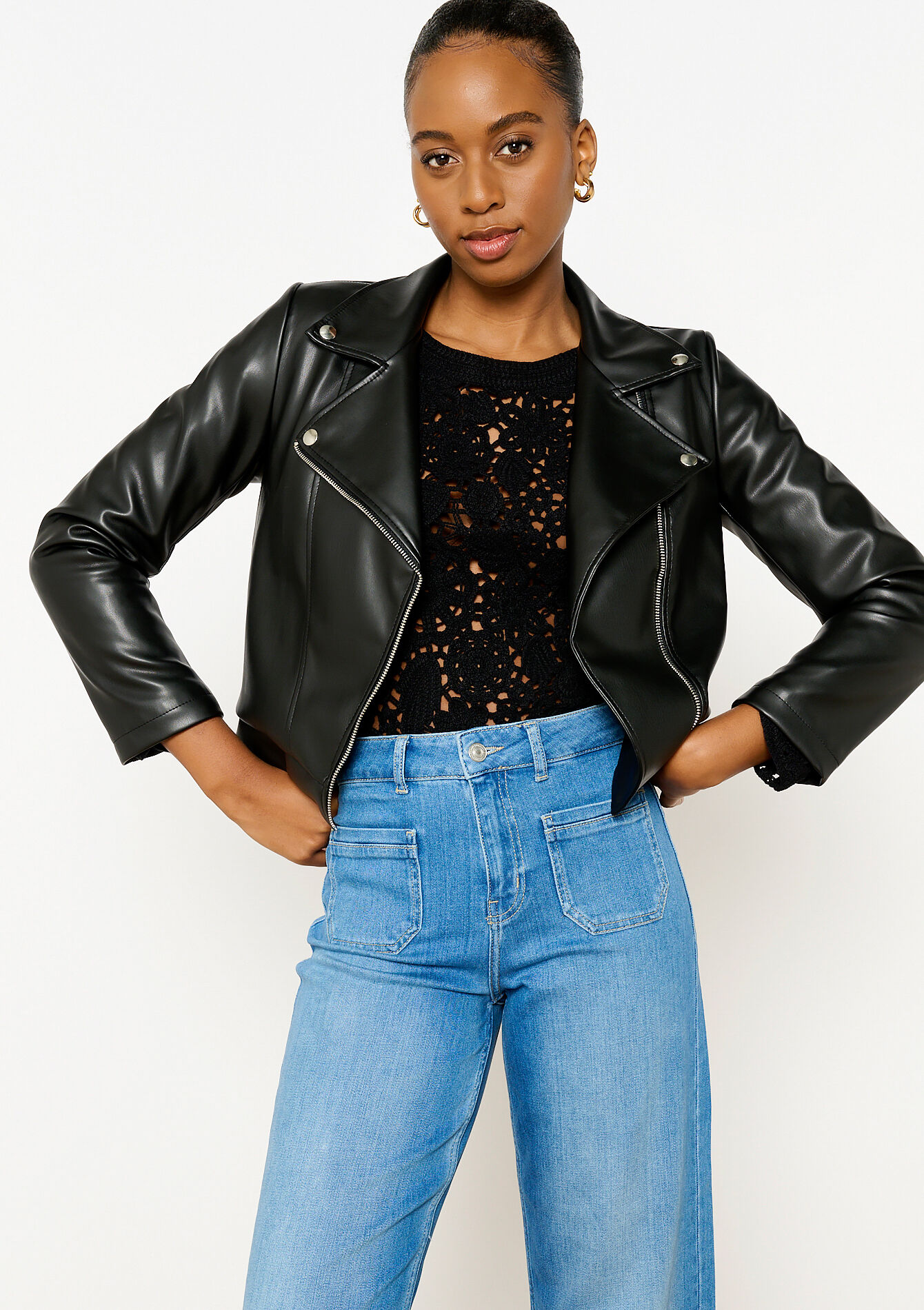 Perfecto en similicuir - BLACK - 09100917_1119