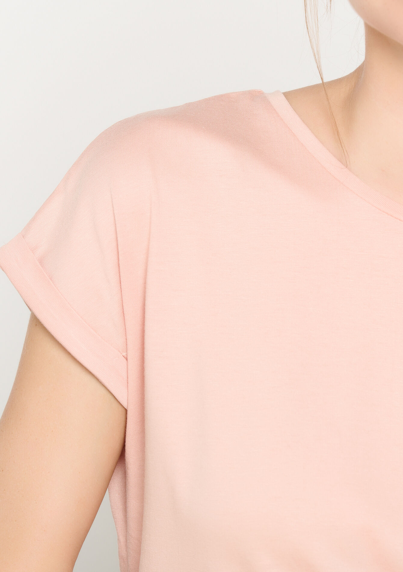T-shirt met korte mouwen, T-shirt met korte mouwen - NUDE PINK - 02301582_1301