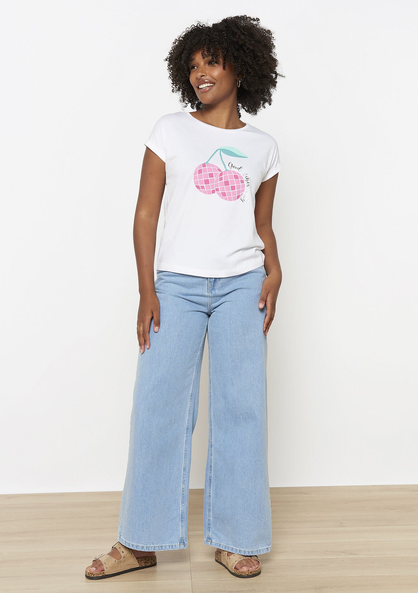 T-shirt met artwork, T-shirt met artwork - WHITE POWDER - 02301643_2514