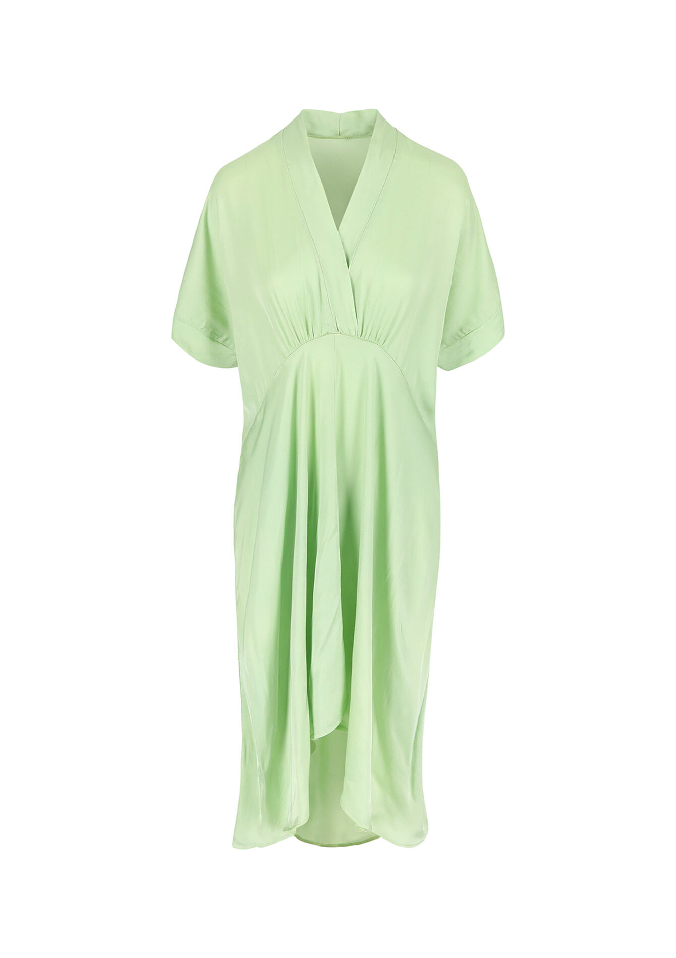 Robe longue en satin, Robe longue en satin - LIGHT GREEN PASTEL - 08602049_1822
