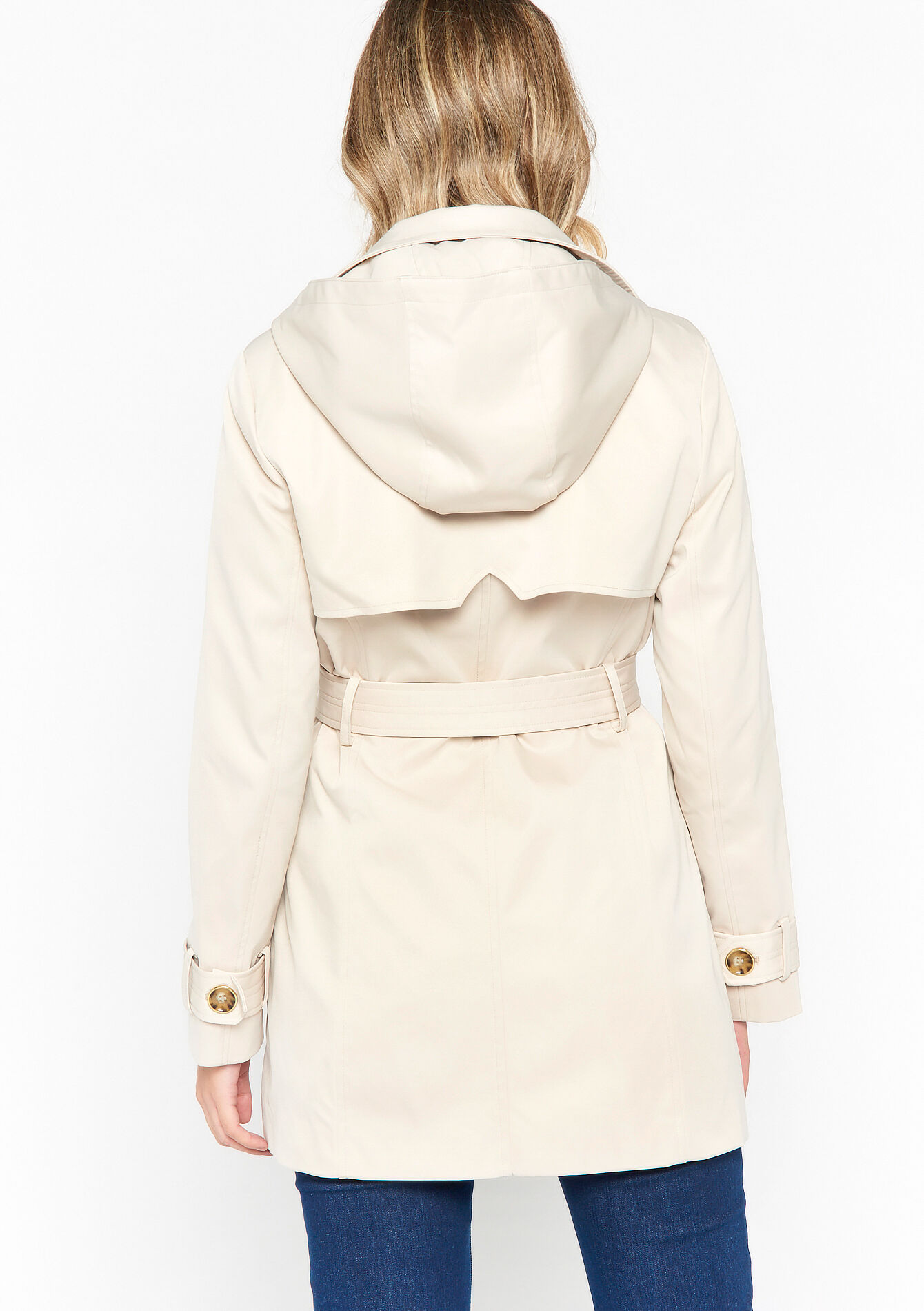 Trenchcoat met capuchon - LT BEIGE - 23000533_2527