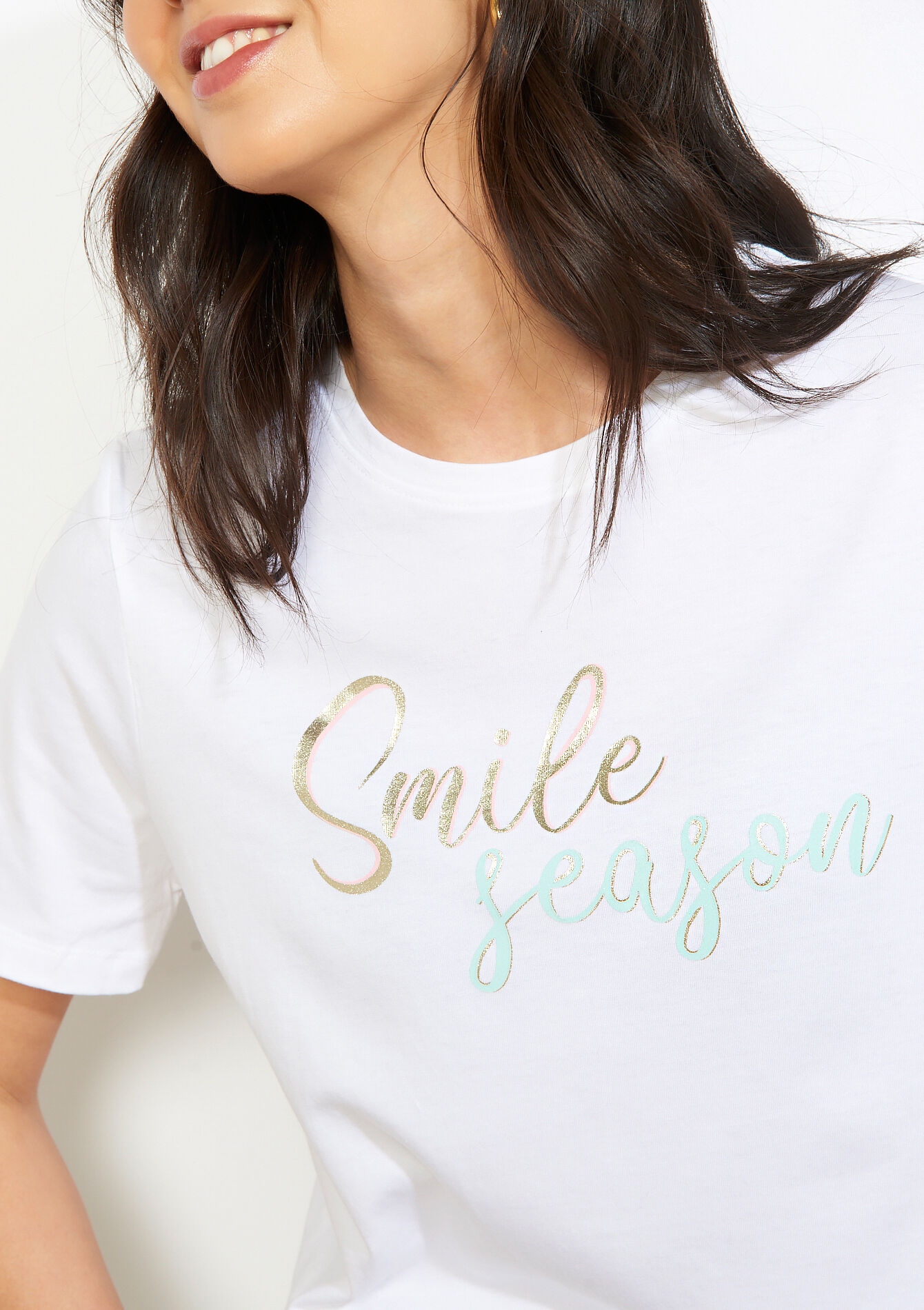 T-shirt message irisé - OFFWHITE - 02301941