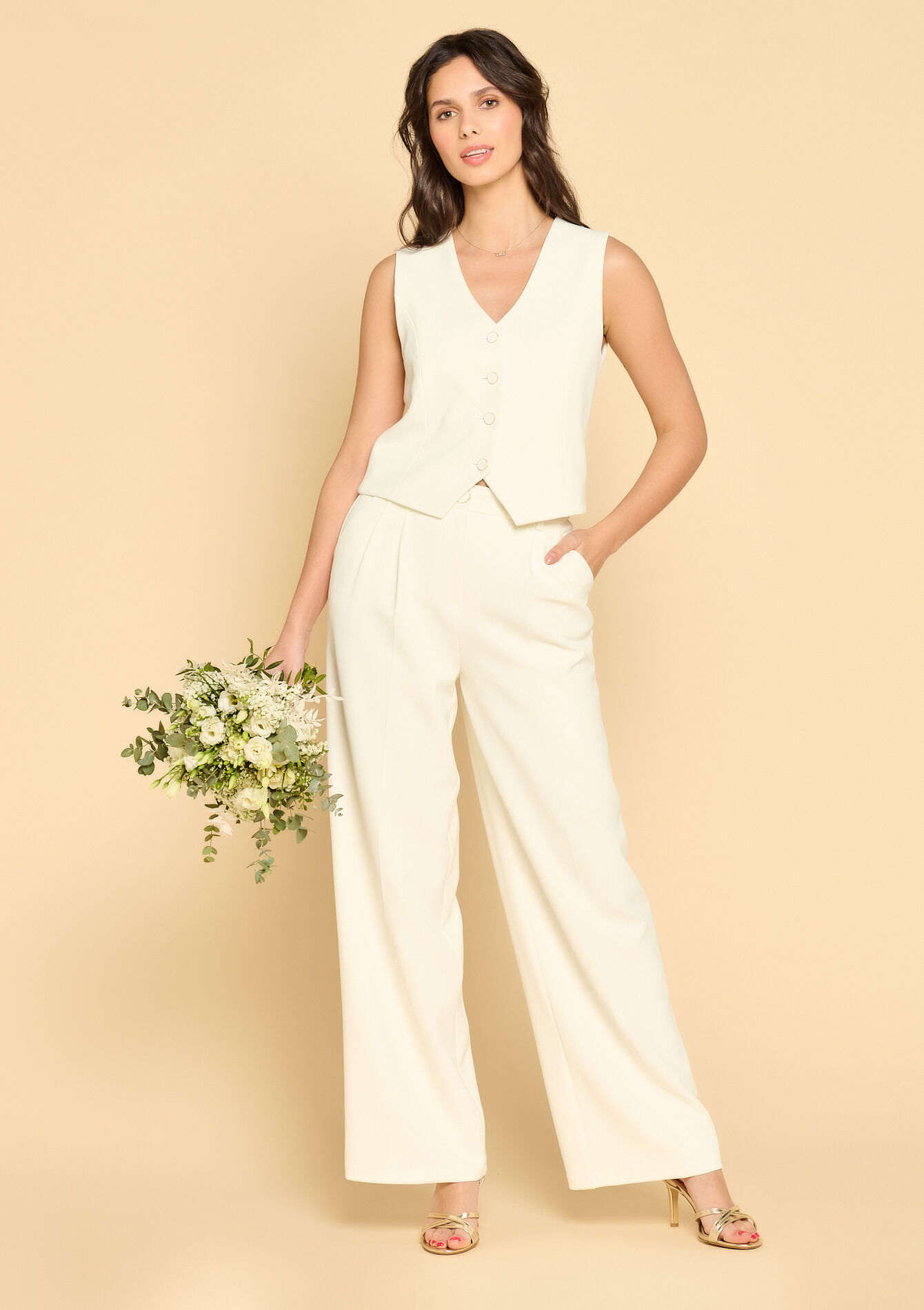 Bruidsgilet, Bruidsgilet - OFFWHITE - 09001382_1001