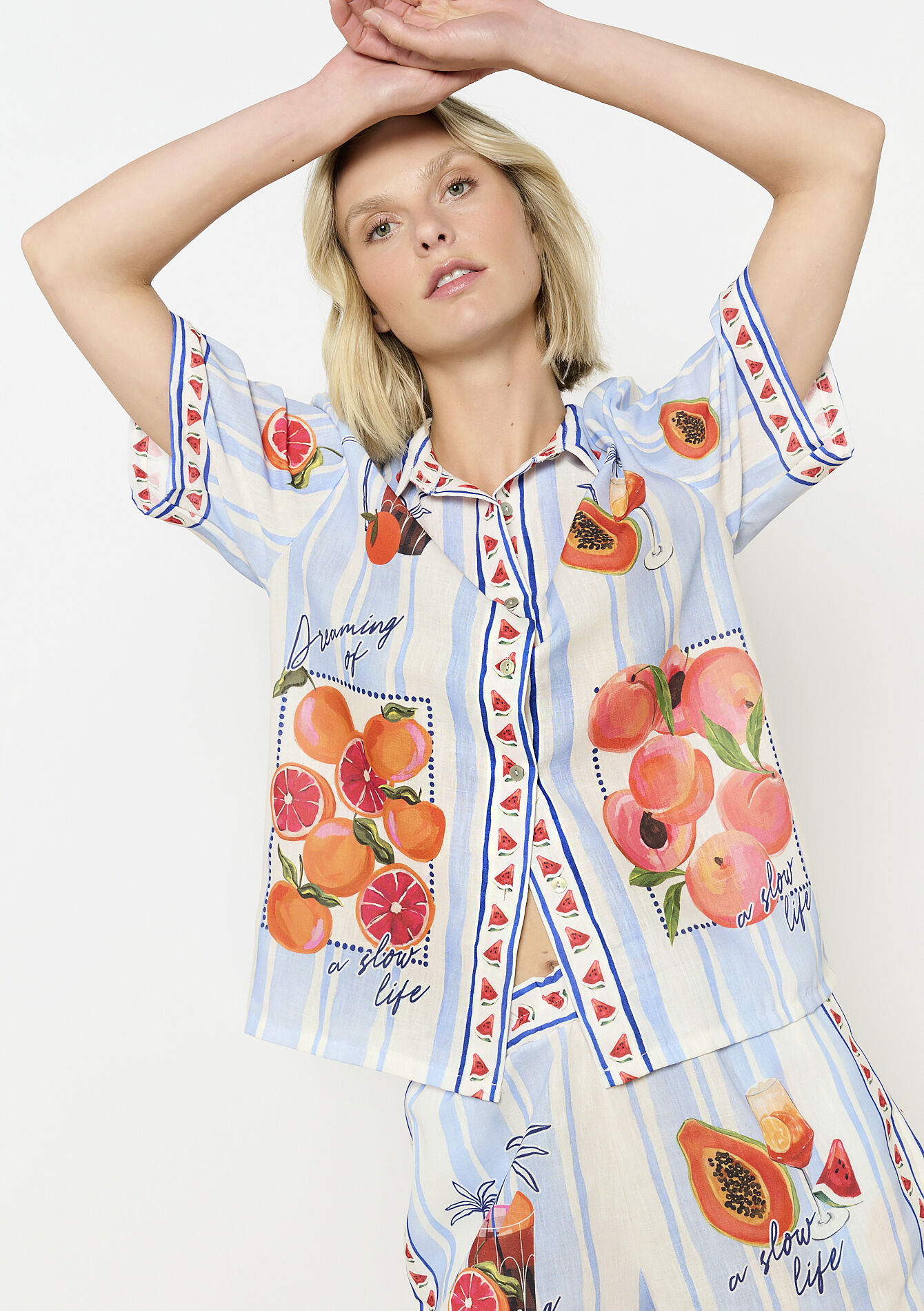 Fruity print shirt, Fruity print shirt, , back