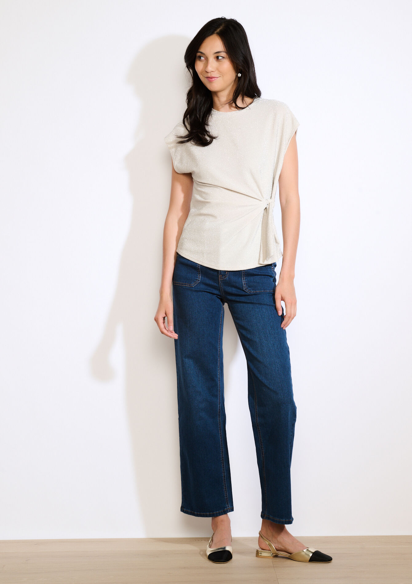 Top à effet noué, Top à effet noué - LT BEIGE - 02301901