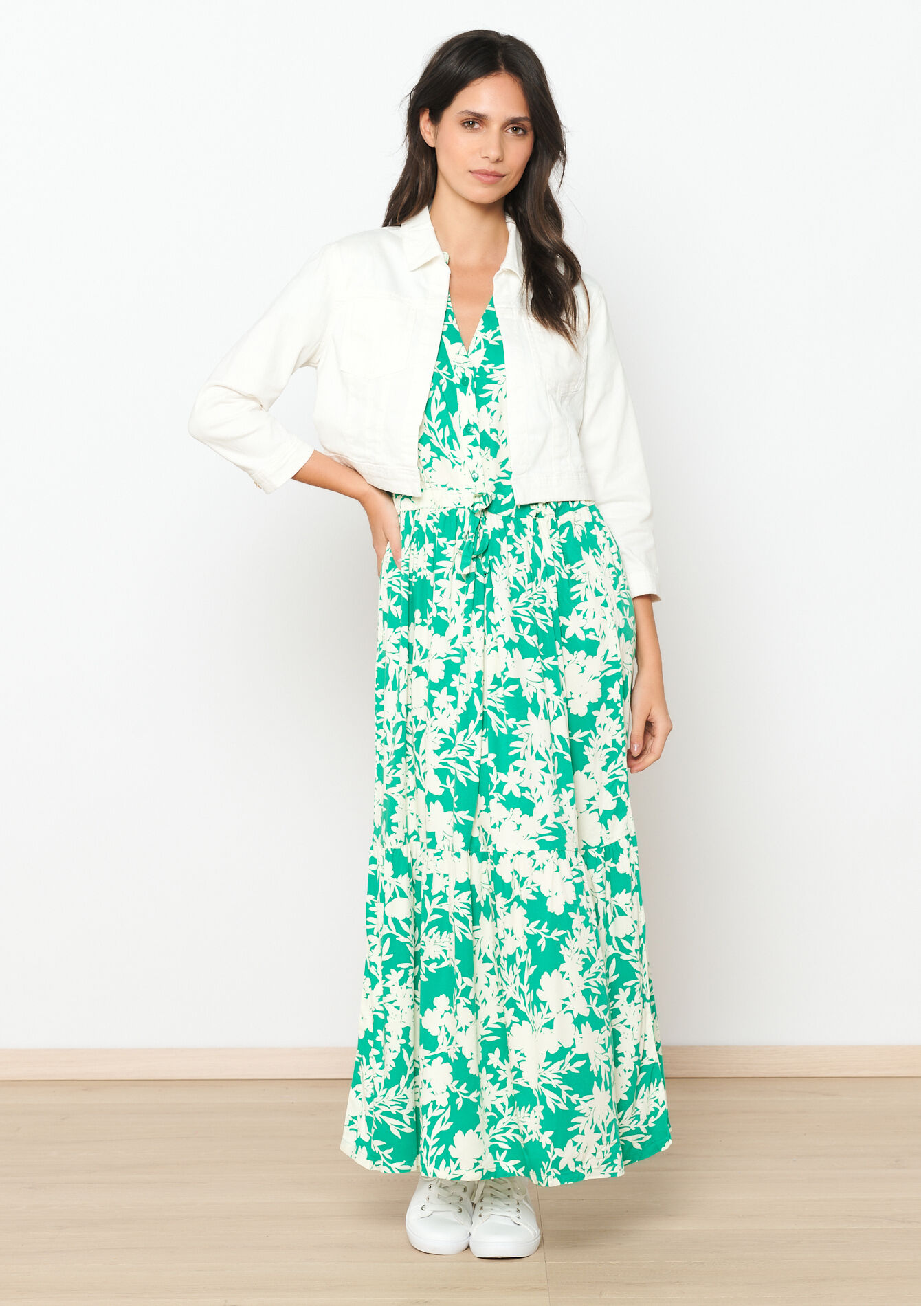 Short twill jacket - VANILLA WHITE - 1089409