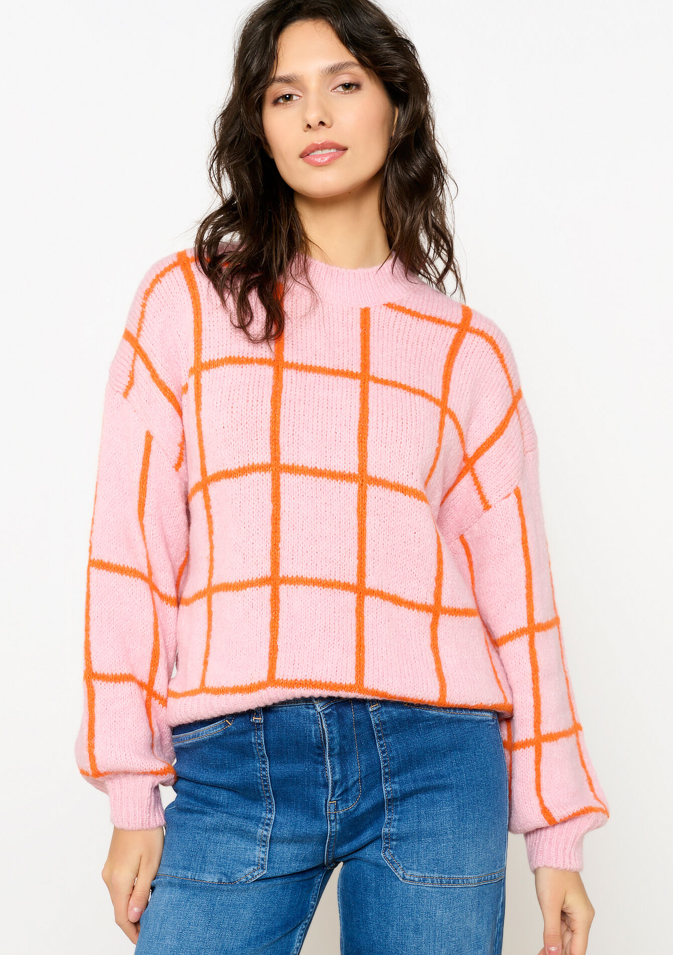 Trui met ruitjes, Trui met ruitjes - PINK BUBBLEGUM - 04006796_1477