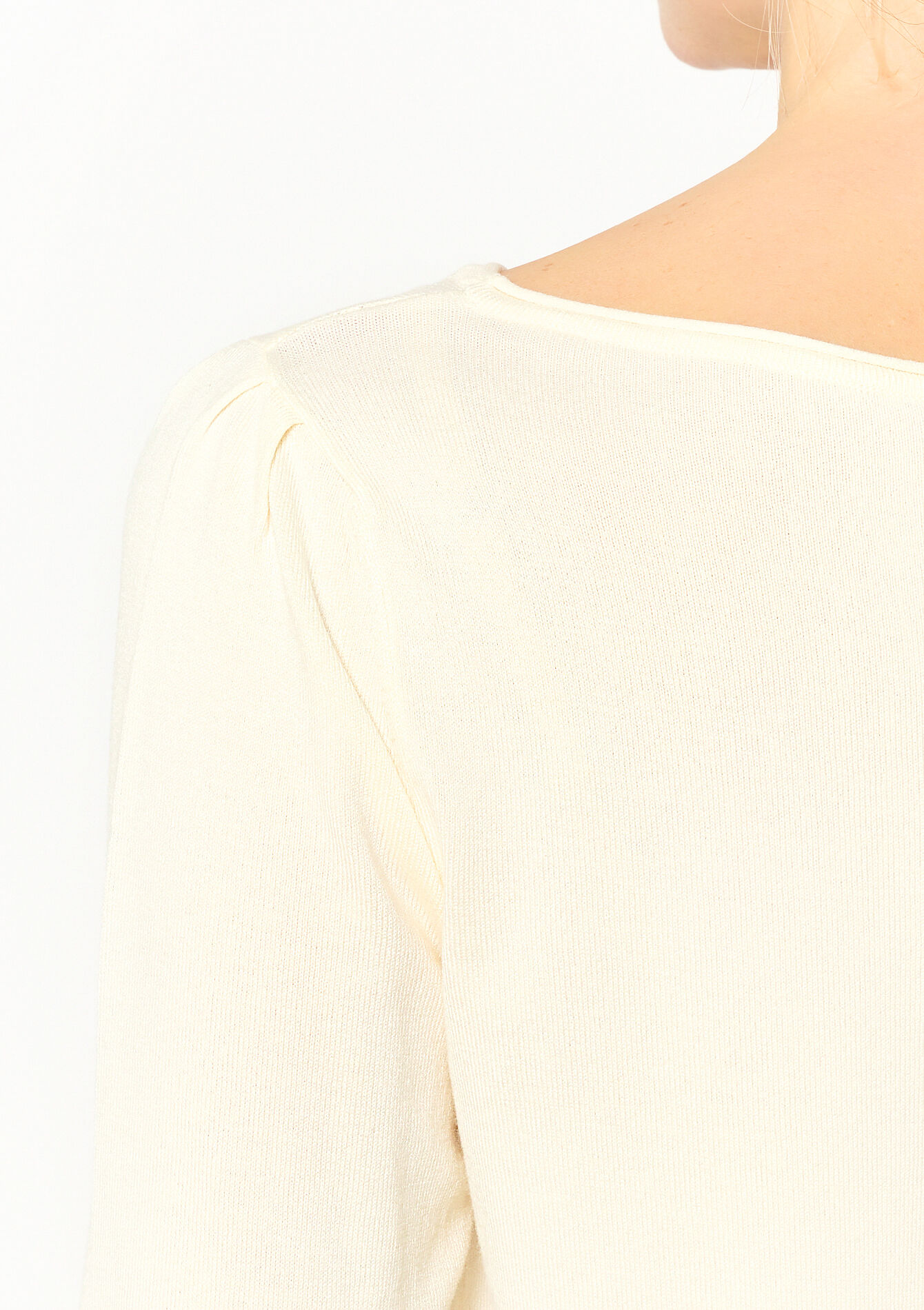 Basic pullover with boatneck - OFFWHITE - 04006288_1001