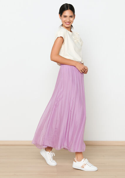 Flowing maxi skirt - PASTEL LILAC - 07101231_1493
