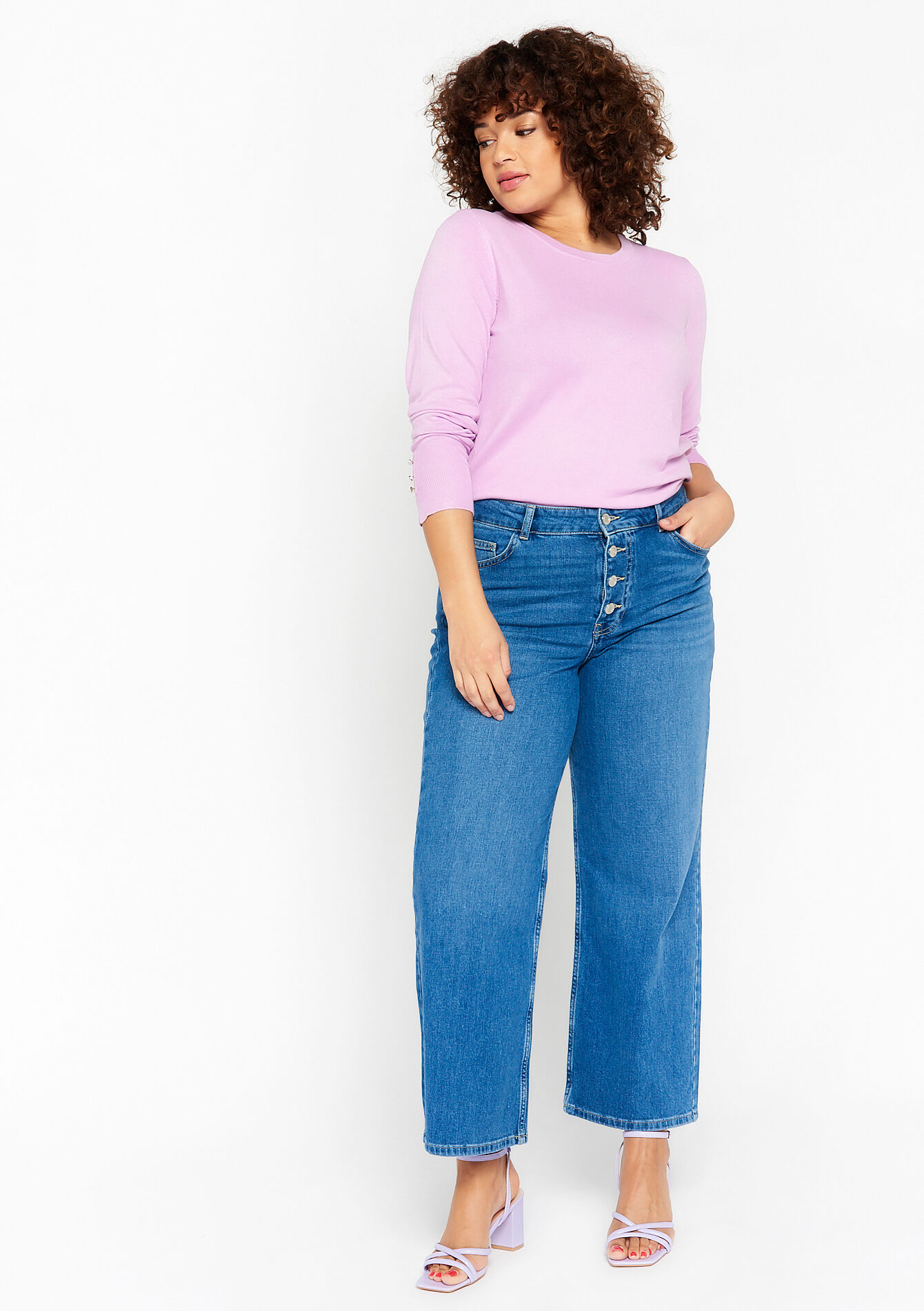 Pull en maille fine - LILAC BRIGHT - 04005940_2578