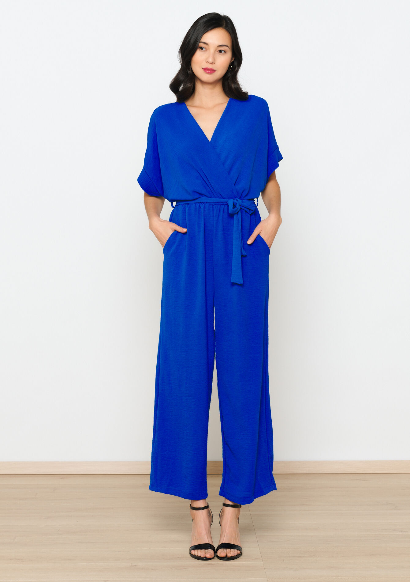 Jumpsuit with kimono effect, Jumpsuit with kimono effect - ELECTRIC BLUE - 06004483_1619