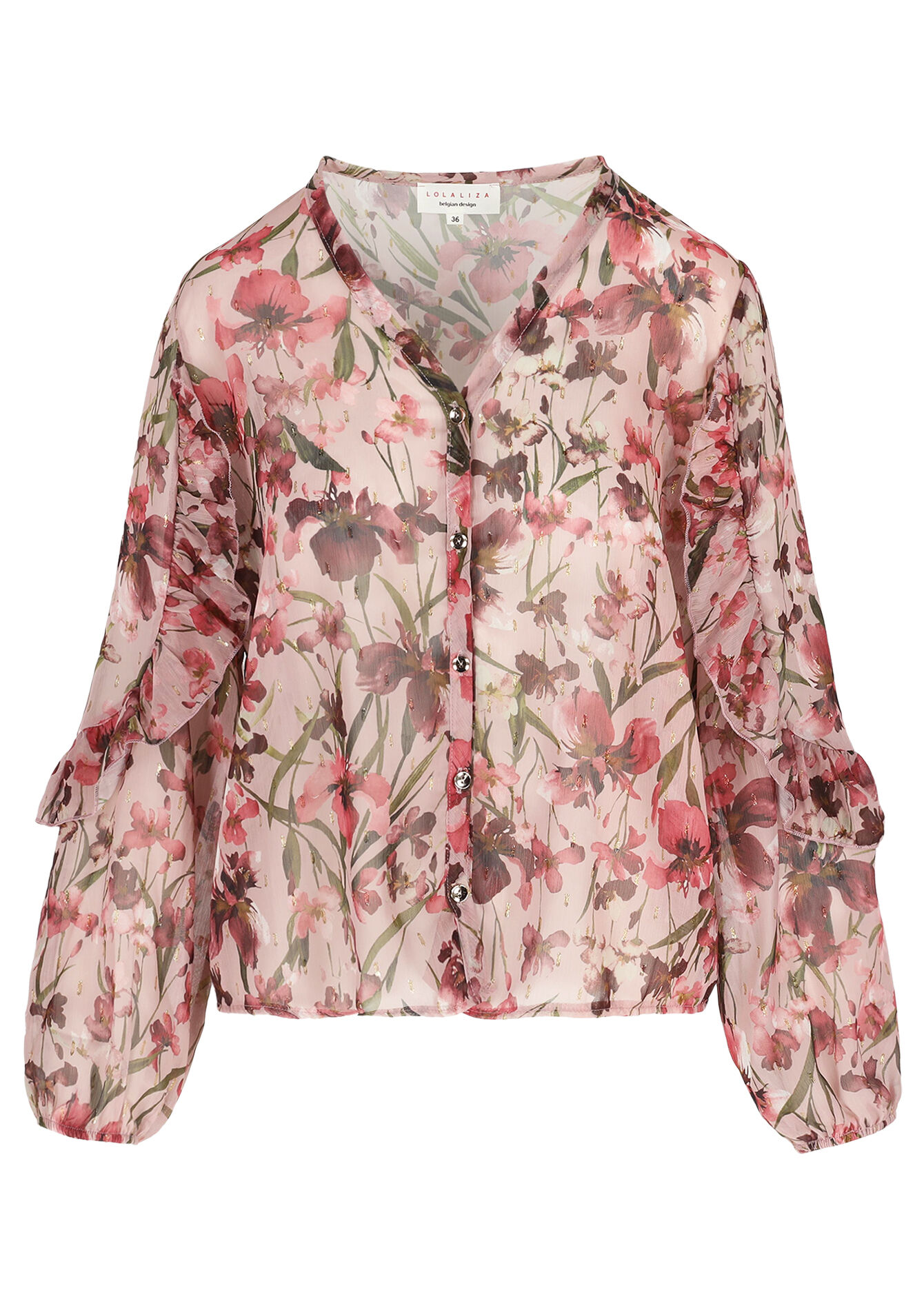 Losvallend bloemenhemd, Losvallend bloemenhemd - COSMETIC PINK - 05702936_5733