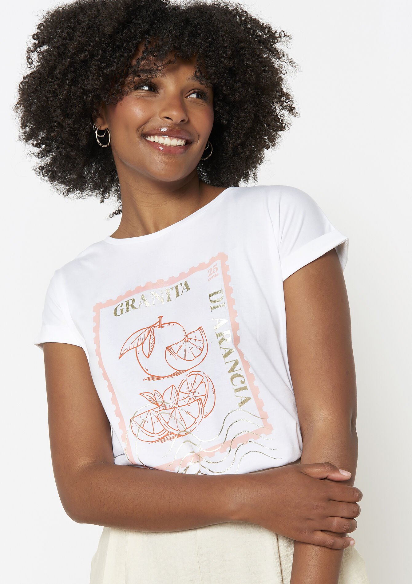 T-shirt met artwork, T-shirt met artwork - REAL WHITE - 02301643_2509
