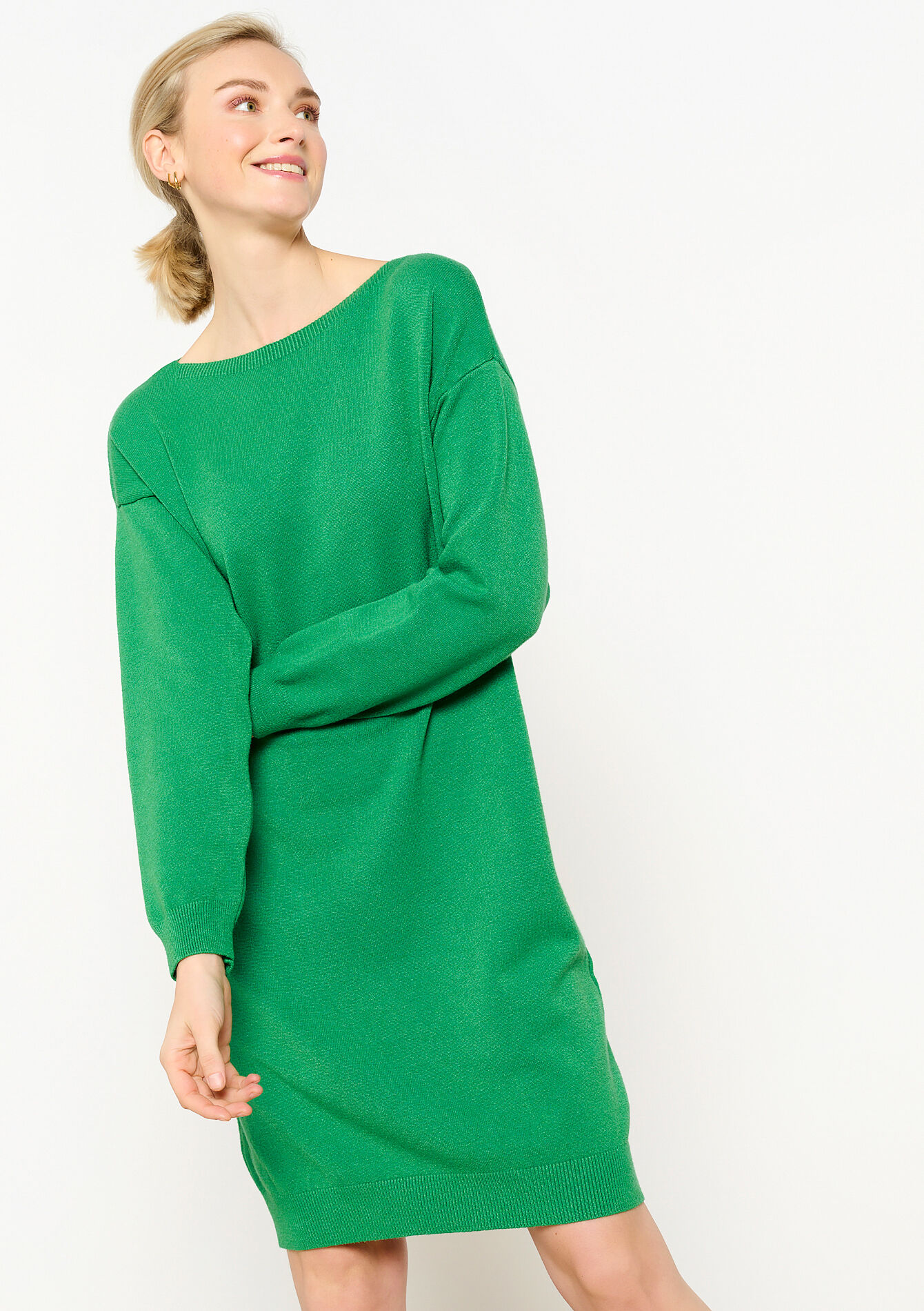 Oversized gebreide jurk, Oversized gebreide jurk - GREEN APPLE - 08103503_1783