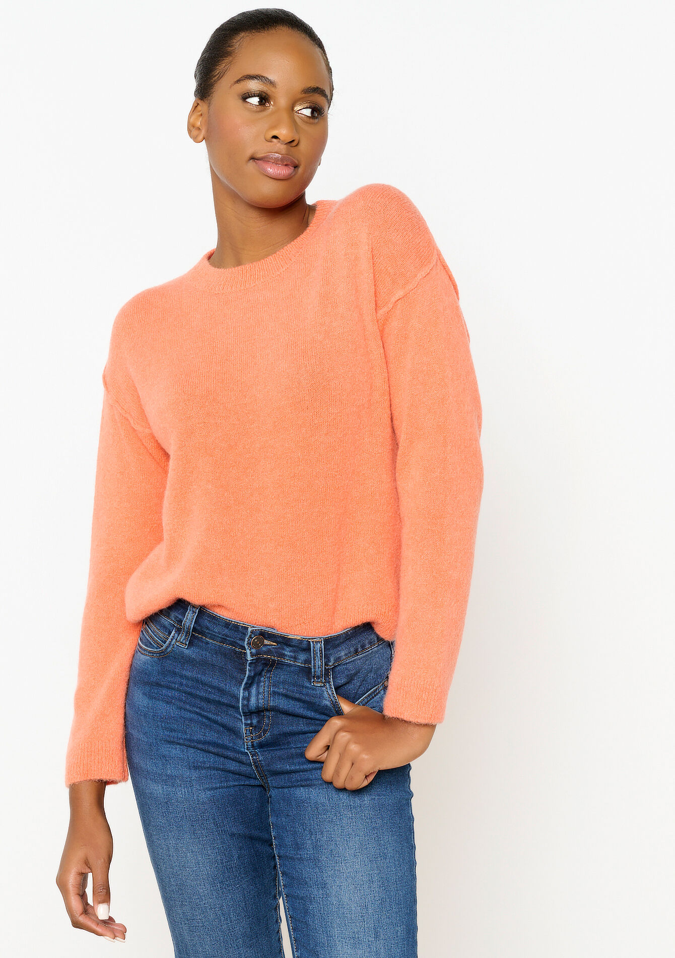 Pullover with alpaca wool - PINK BUBBLEGUM - 04006383