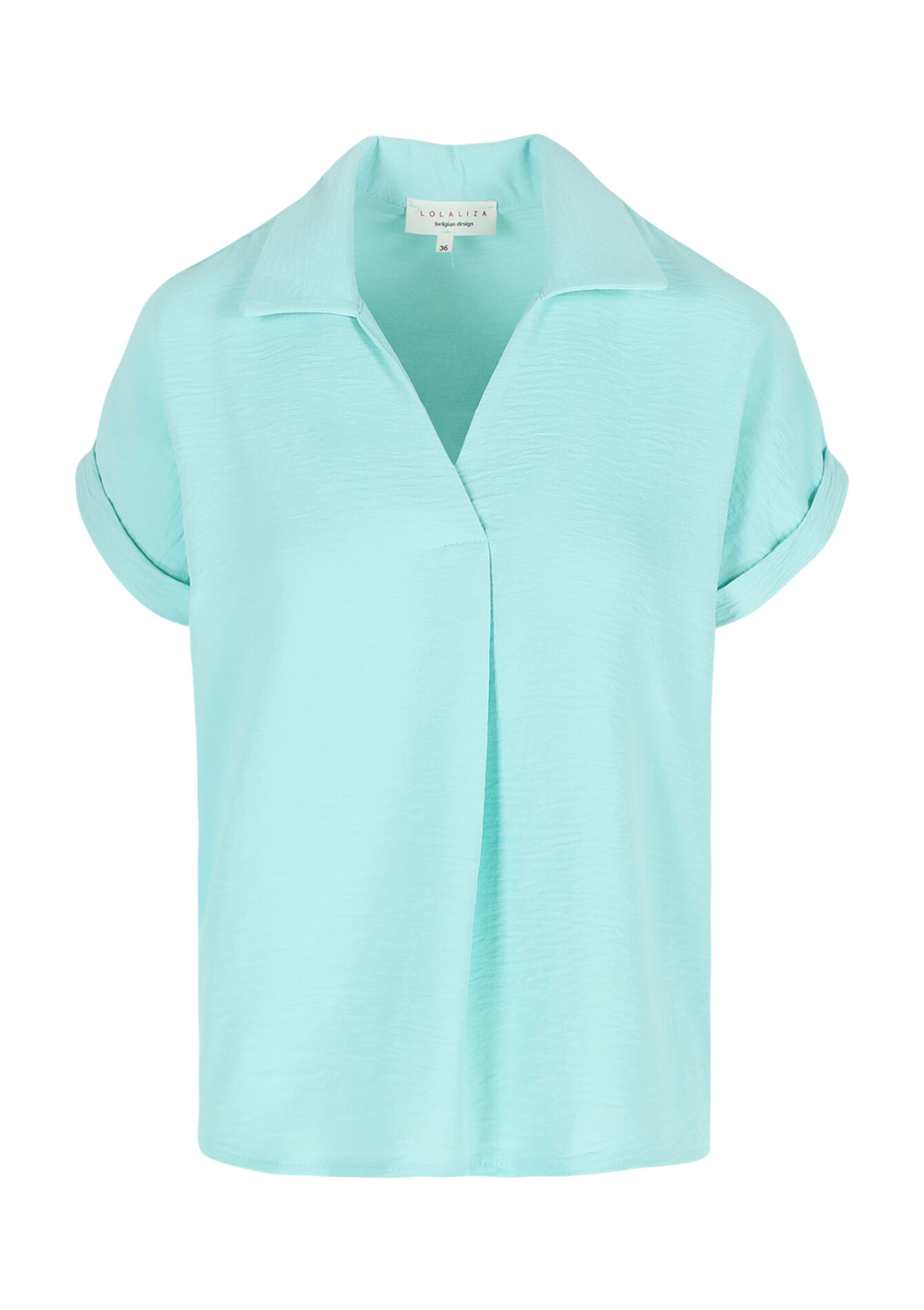 Blouse met polokraag - MINT GREEN - 05702739_1723