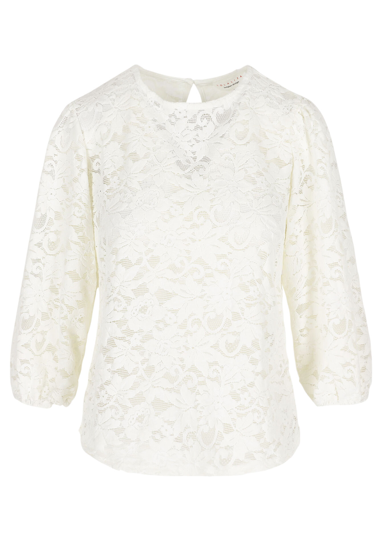 Haut dentelle manche 3/4 - OFFWHITE - 02301923
