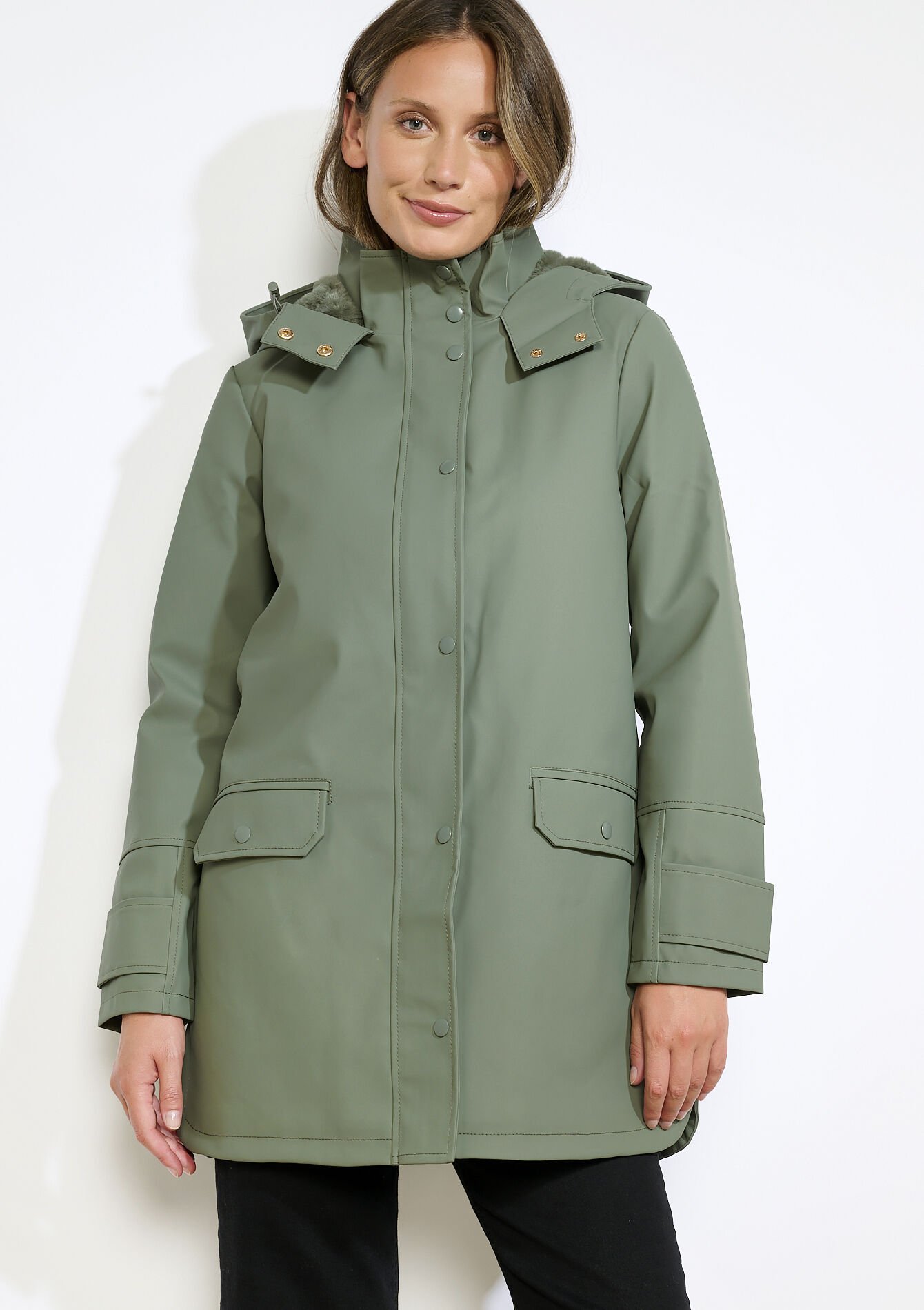 Parka imperméable matelassée, Parka imperméable matelassée - KHAKI FADED - 23000741_4326