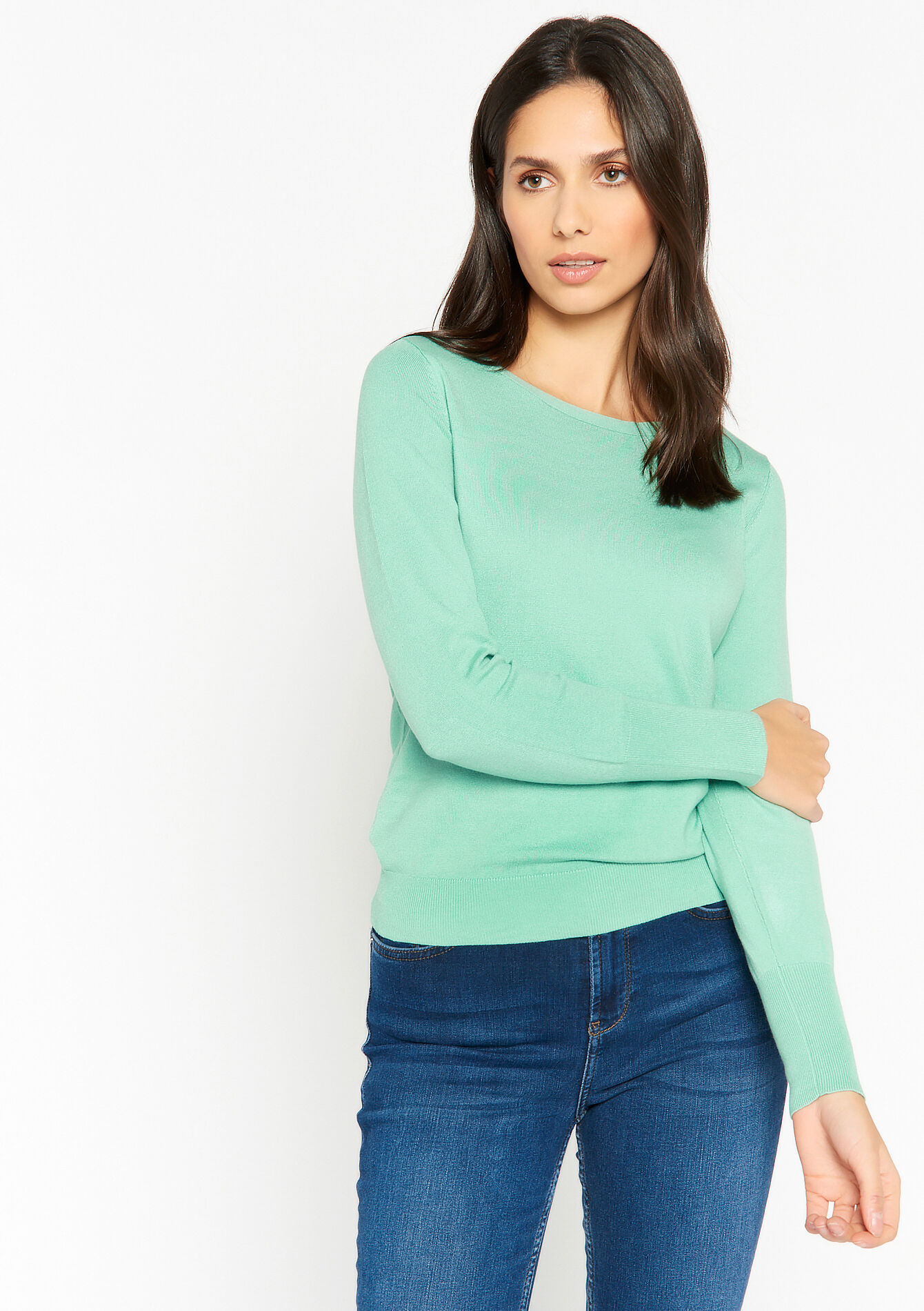 Pull en maille fine, Pull en maille fine - MINT GREEN - 04005925_1723